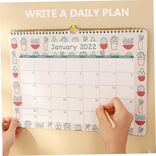 Miniatura 4 de Didiseaon 2 Pcs 2022 2022 English Wall Calendar Memotenz 2022 Daily Calendar 2022 Monthly Annual Wall Memo Pads Calendarios De Adviento Weekly