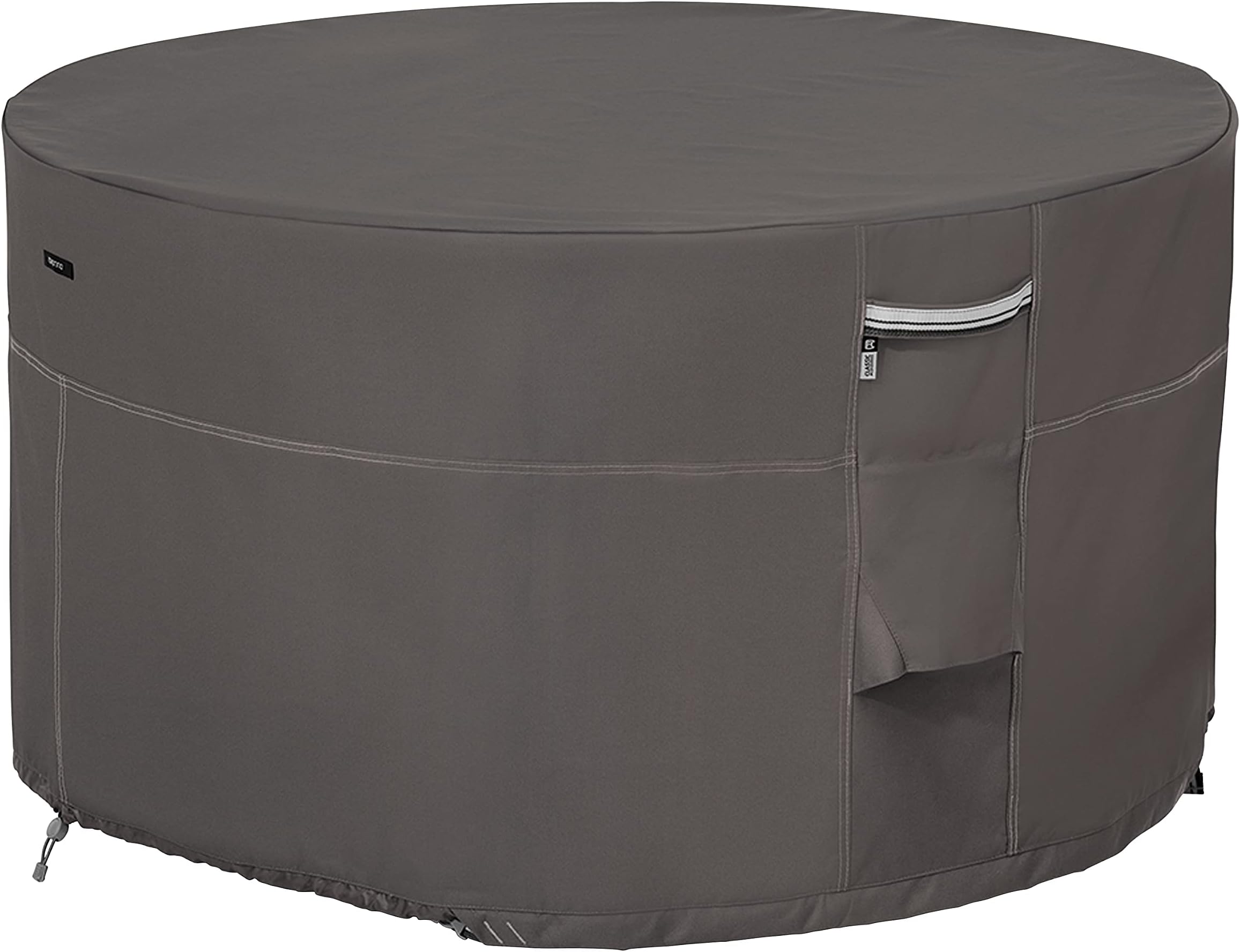 Ravenna Water-Resistant 42 Inch Round Fire Pit Table Cover, Outdoor Table Cover
