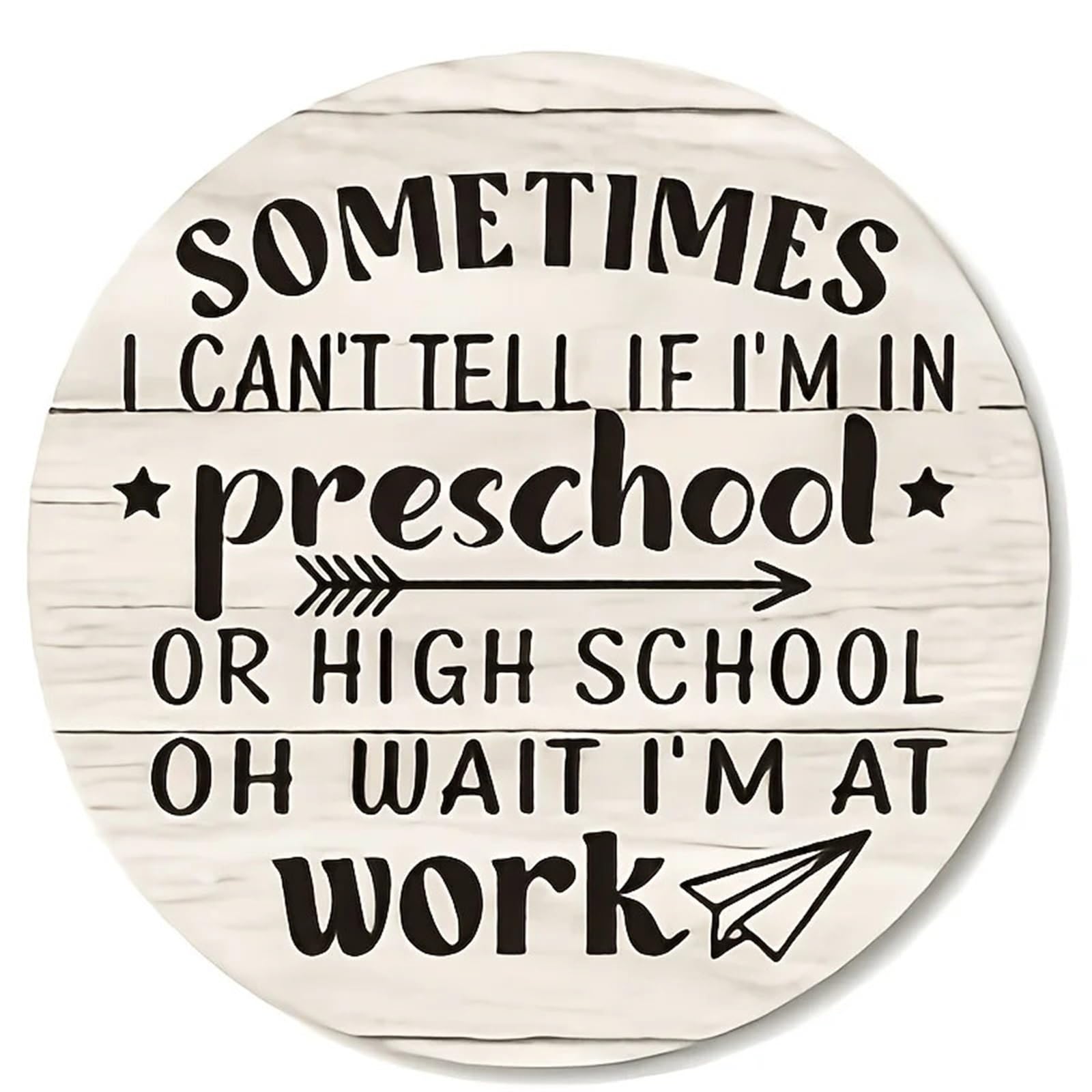 Wooden Round Coasters 3pcs 2D Retro Letter Wooden Coaster Set