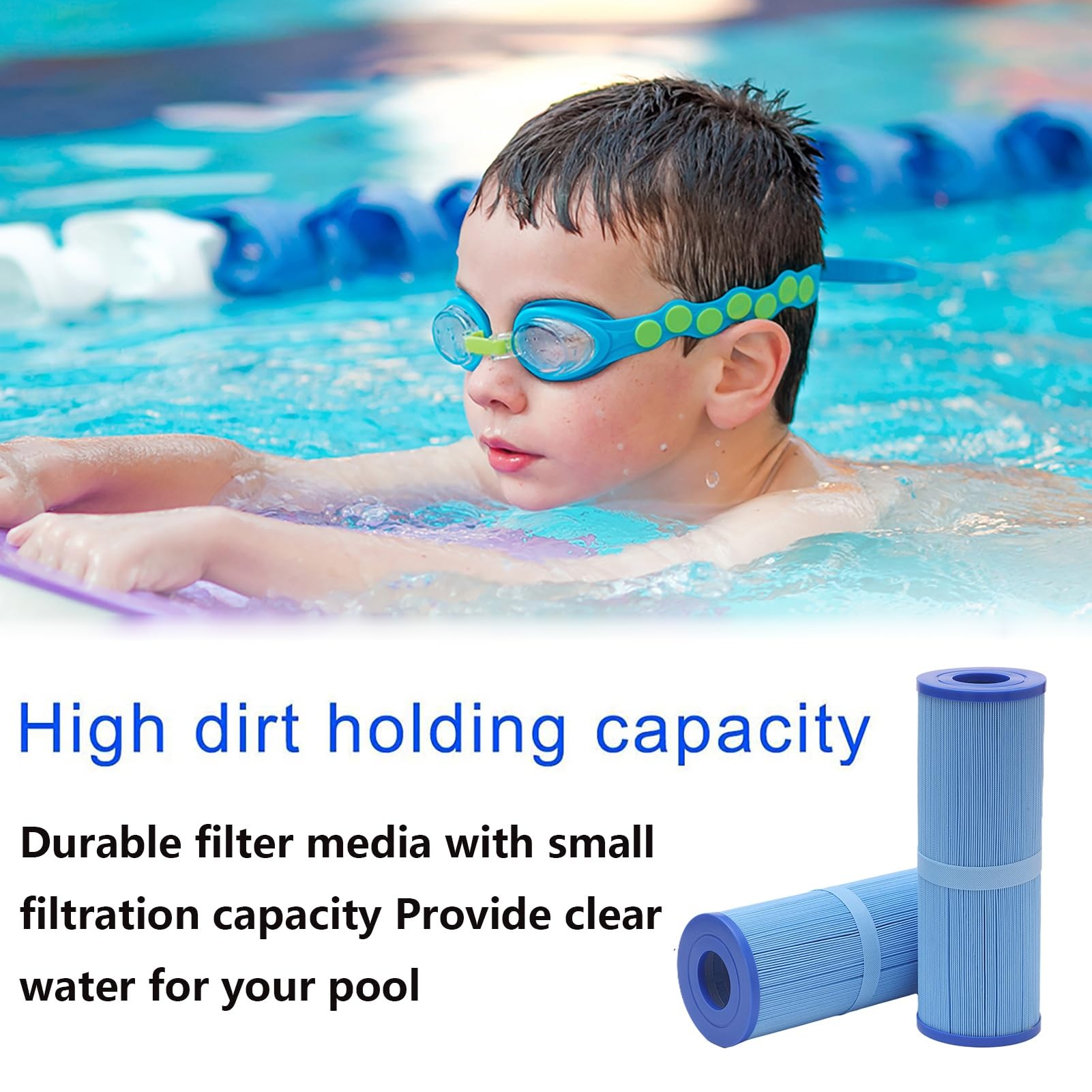 2 cartucce Filtro di Ricambio per Pool e Spa, Filtro in Tessuto Plissettato da 50 Piedi Quadrati, per PWW50, 817-4050, 4CH-949, FC-0172