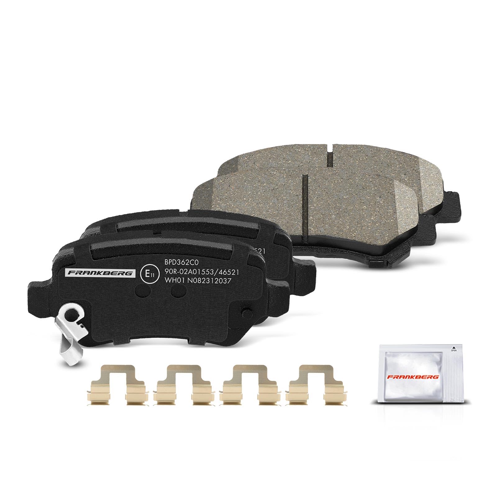 Frankberg 2 discos de freno + 4 pastillas de freno | Compatible con: Astra Classic A04, Astra G Classic T98, Caravana Astra G T98, Caravana clásica Astra A04