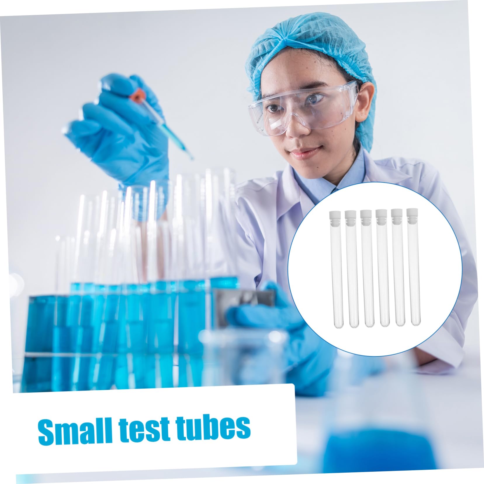 VILLCASE Contenitori per Aghi in Plastica Trasparente 100 Pezzi, Design Compatto e Portatile, Custodia per Piccoli Oggetti e Perline per Laboratori e Casa