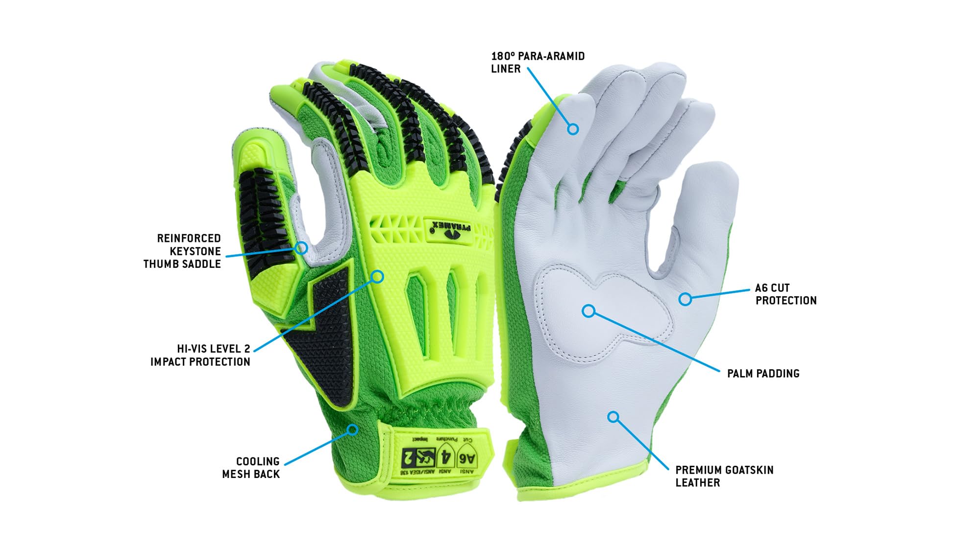 AmzFirst 2 Pair Level 5 Kids Cut Resistant Gloves, Wood Carving Gloves, Food Grade Kitchen Gloves for Women and Men, Whittling Gloves, Size: 6/X-Small (10-13 years old)