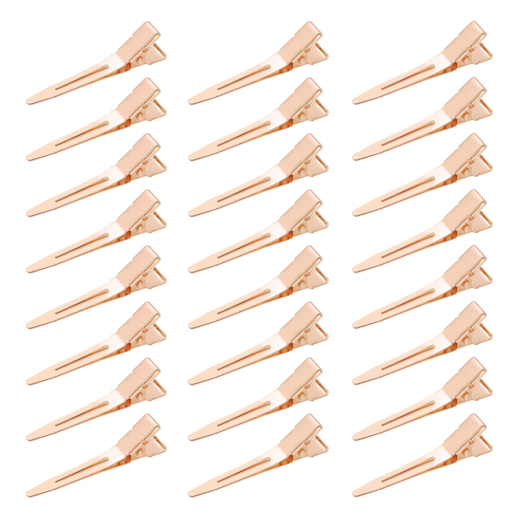 Bantoye - 50 pinzas rizadas de cocodrilo, 1.8 pulgadas, accesorios para el cabello para peinar, teñir el cabello, oro rosa