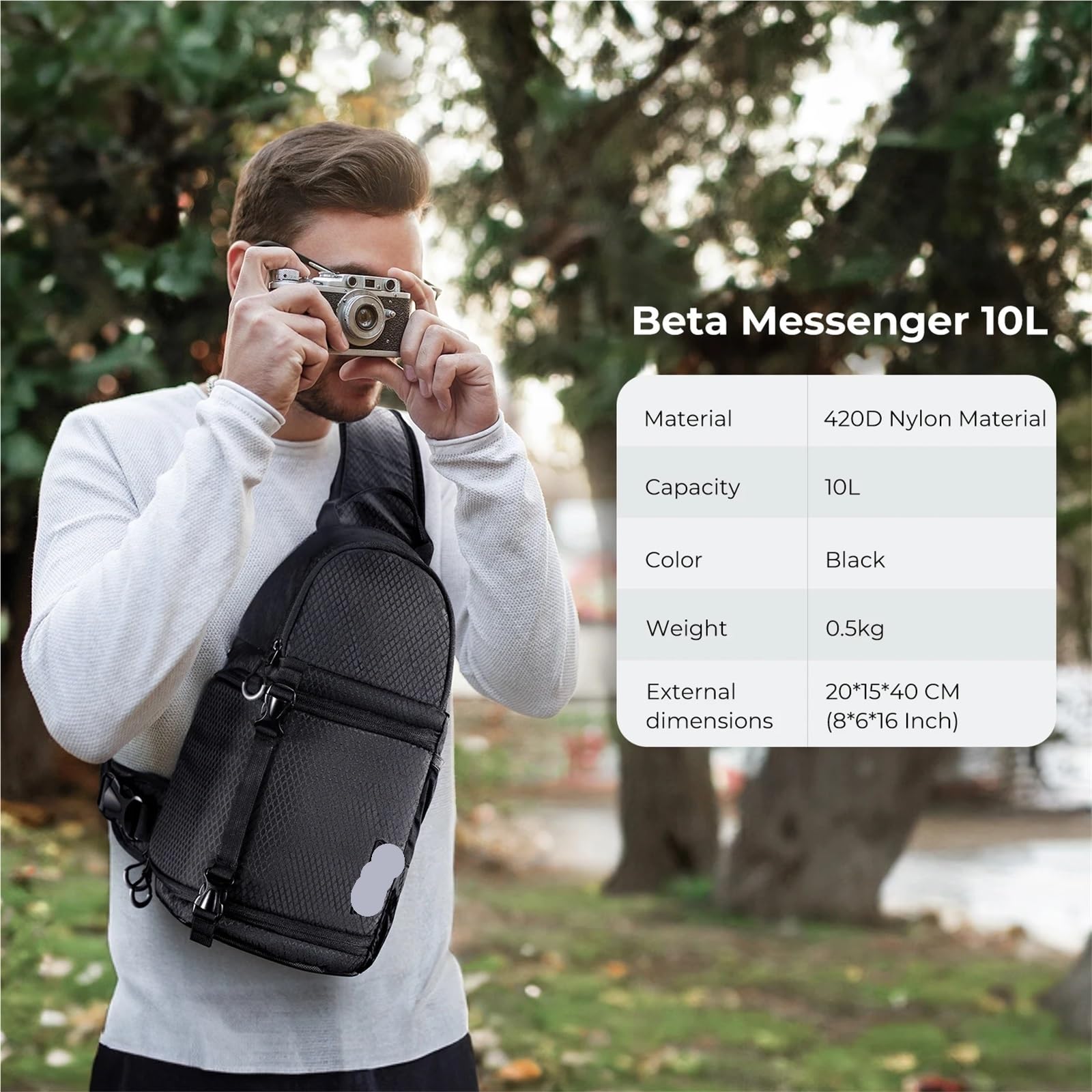 Bolso Bandolera for cámara, Mochila Impermeable for cámara DSLR/SLR, Funda for cámara, Bolsas for fotografía(Light Grey)