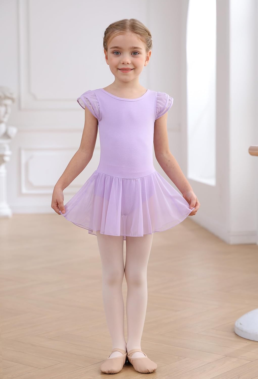 Ballet Leotards for Girls Toddler Dance Leotards Short/Long Sleeve Skirt Ballerina Outfits - Image 2