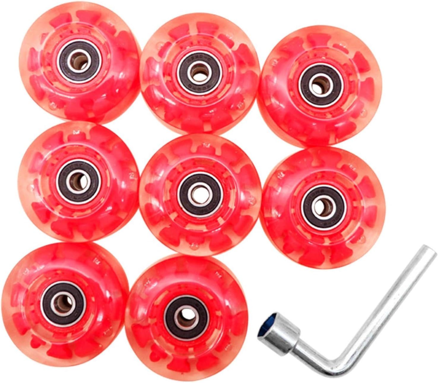 8PCs Roller Light Up Wheels,Luminous Skateboard Wheels