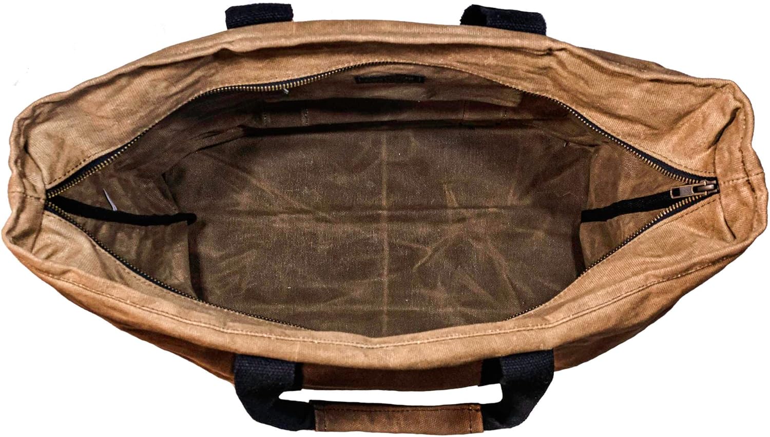 Readywares Waxed Canvas Zipper Tote Bag with Durable Wrapped Handles great for Weekend, Errands, Grocery, Beach, Farmer's Market, Job, Construction, Car, Weekender, Camping, Tailgaiting, Mens Tote Bag - Image 3
