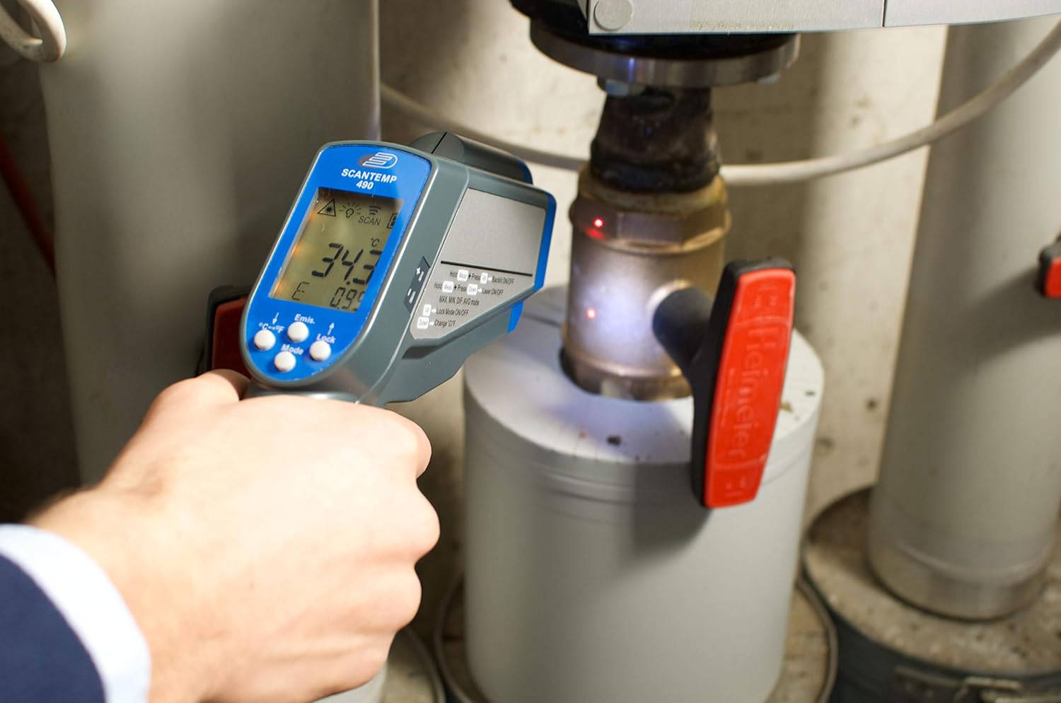 TFA Dostmann Scantemp 490 Infrared Thermometer, Non-Contact Measurement, Surface Temperature, for Professional Use