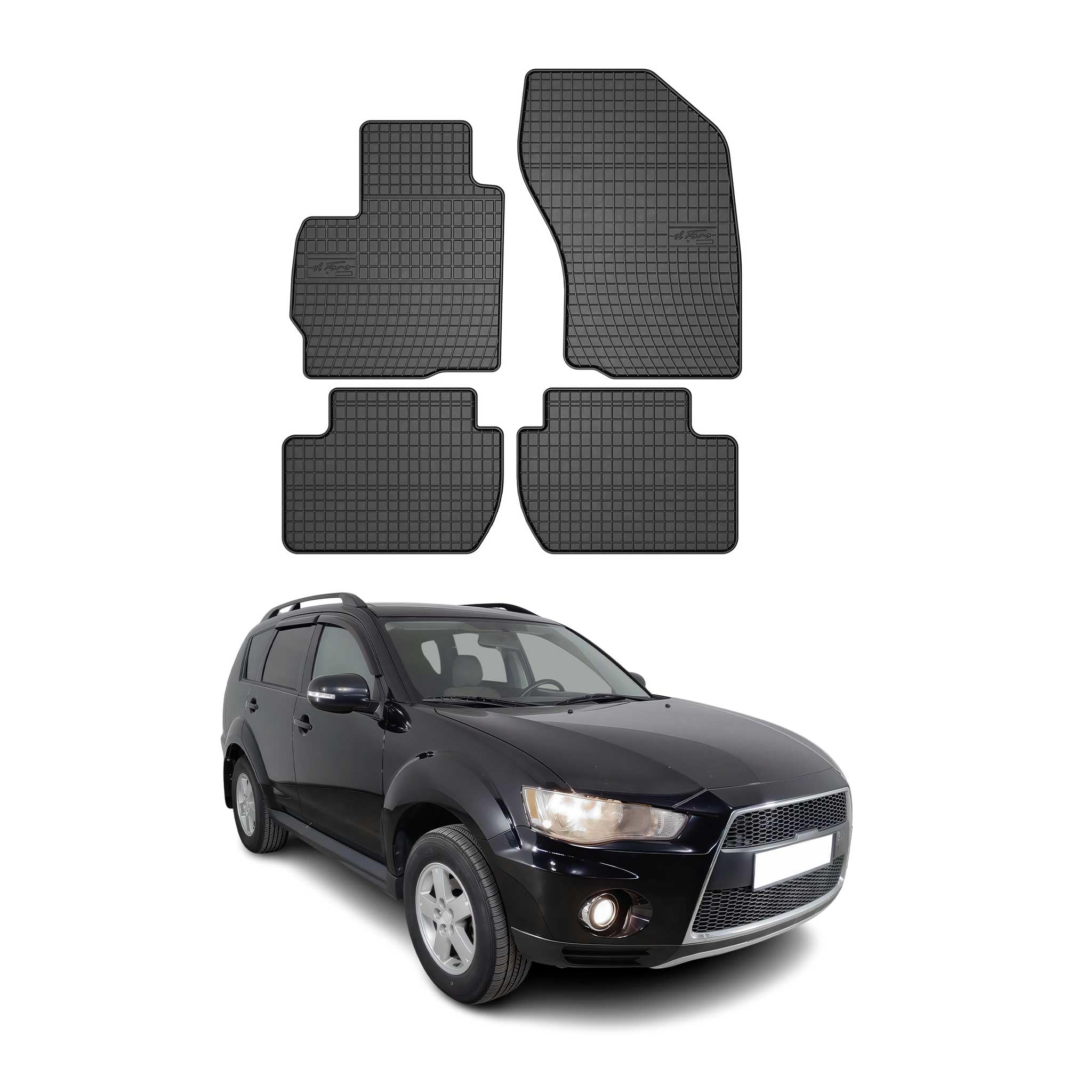 OMAC Fußmatten für Mitsubishi Outlander 2006-2012 Schwarz