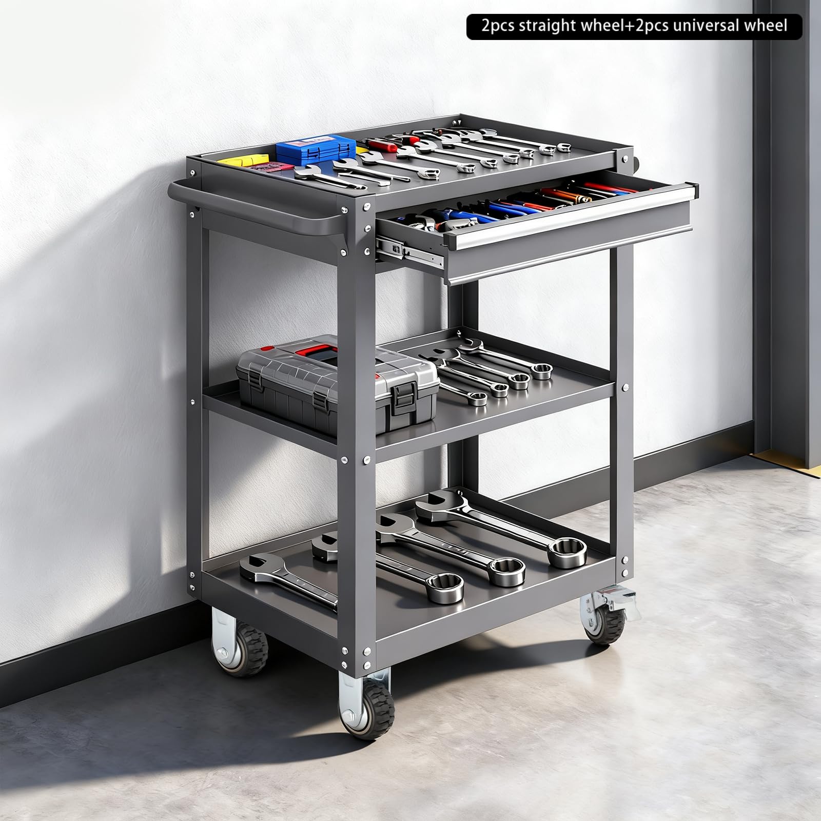 Ruote da 4 pollici, capacità di carico 600 kg, ruote per mobili con freni, cuscinetti a doppia sfera 6062, pneumatici in poliuretano, antiscivolo, piastra di base universale