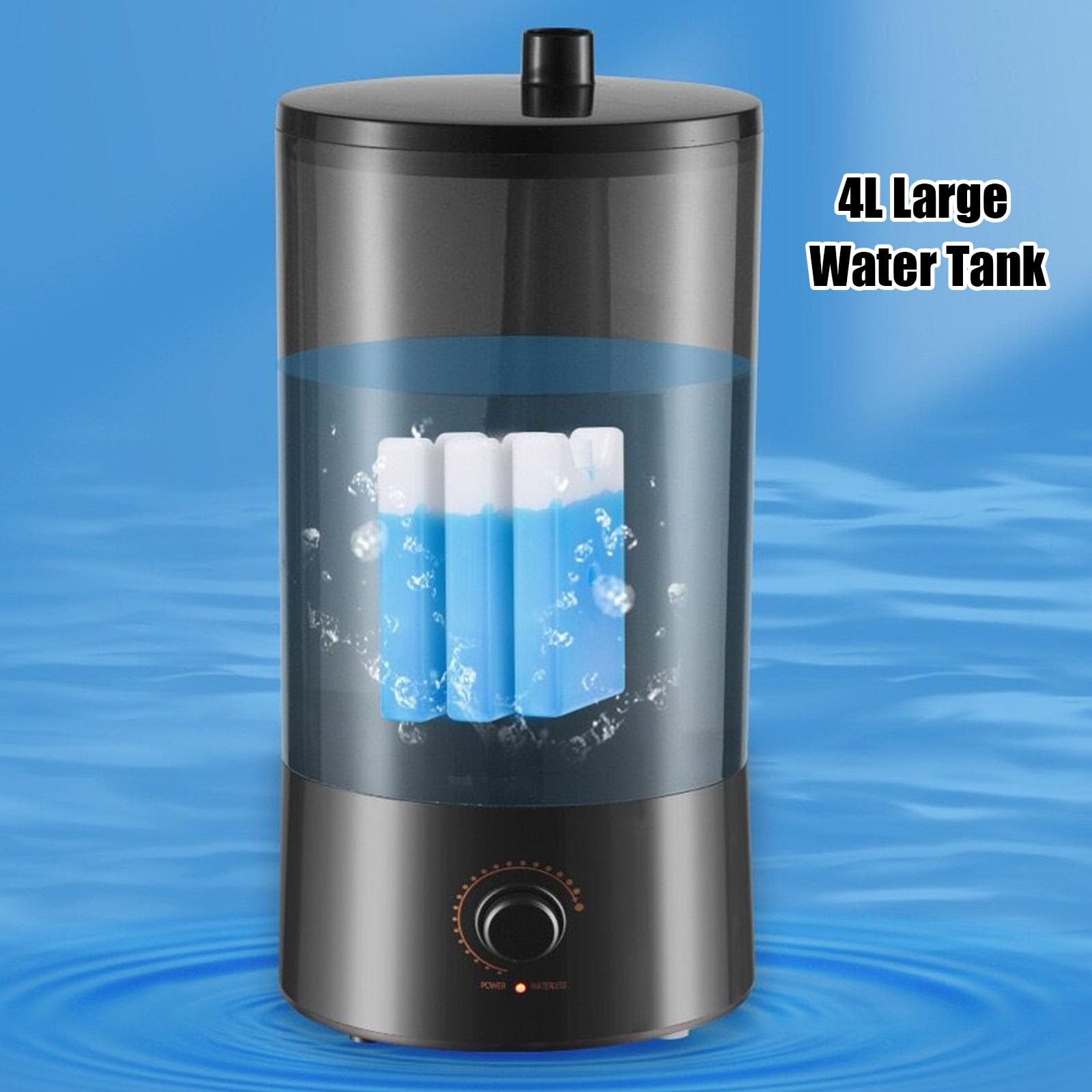 Ventilador Suelo, Ventilador Nebulizador con 3 Velocidades de Enfriamiento Y Depósito de Agua Grande de 4 L (1,06 Galones); Ideal para Oficinas Y Uso Doméstico