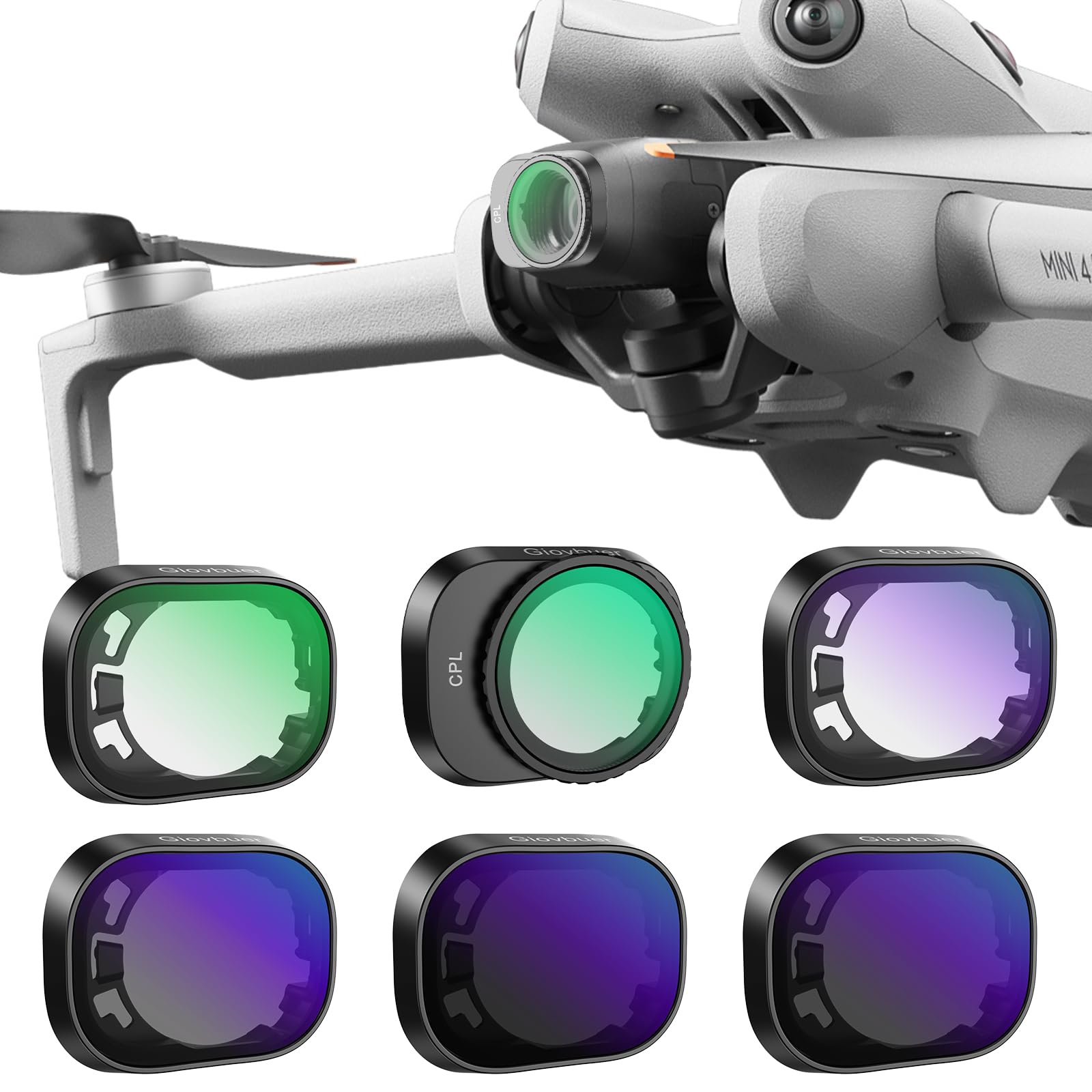 Giovbuer ND Filter Set Compatible with DJI Mini 4 Pro, 6 Pack Filter for DJI mini 4 pro（UV，CPL，ND8，ND16，ND32，ND64