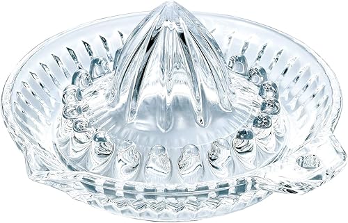 Toyo Sasaki Glass P-SGK-101-N - Exprimidor de limón, transparente, 5.5 x 5.6 x 2.8 pulgadas (5.5 x 5.6 x 2.8 in), redondo, exprimidor de limón, apto