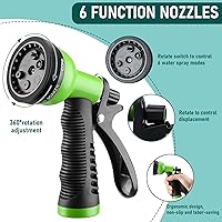 Vista 3 de Pangda Manguera de jardín de bobina de 100 pies x 3/8 pulgadas, manguera de agua expandible de EVA con boquilla de pulverización de 6 funciones