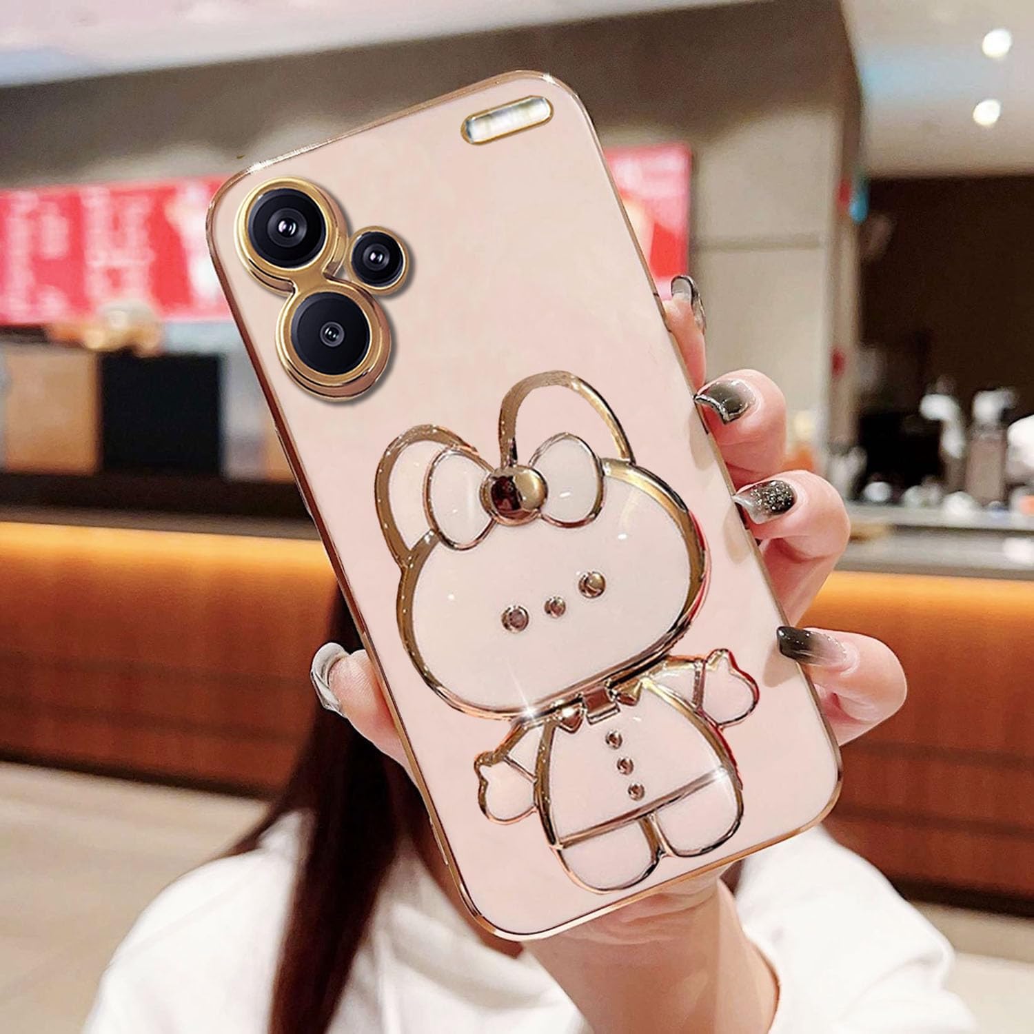KC Back Cover for Mi Redmi Note 13 Pro Plus 5G, Hidden Bunny Mirror Folding Bracket Kickstand Electroplated Soft Silicone Camera Protection Case - Pink (B0D12J4Y69) Amazon Price History, Amazon Price Tracker
