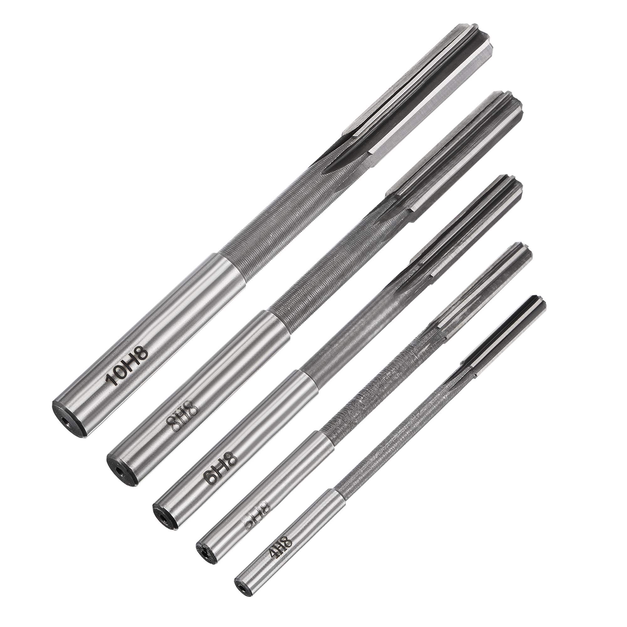 Uxcell Square End 8mm Cutting Diameter 6 Flutes HSS Hand Reamer Milling