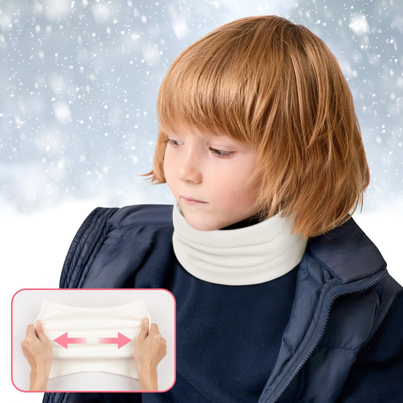 Kiiwah 2 Piezas Braga Cuello Niño Algodon Tubular Bufanda Cálido 0-8 Años