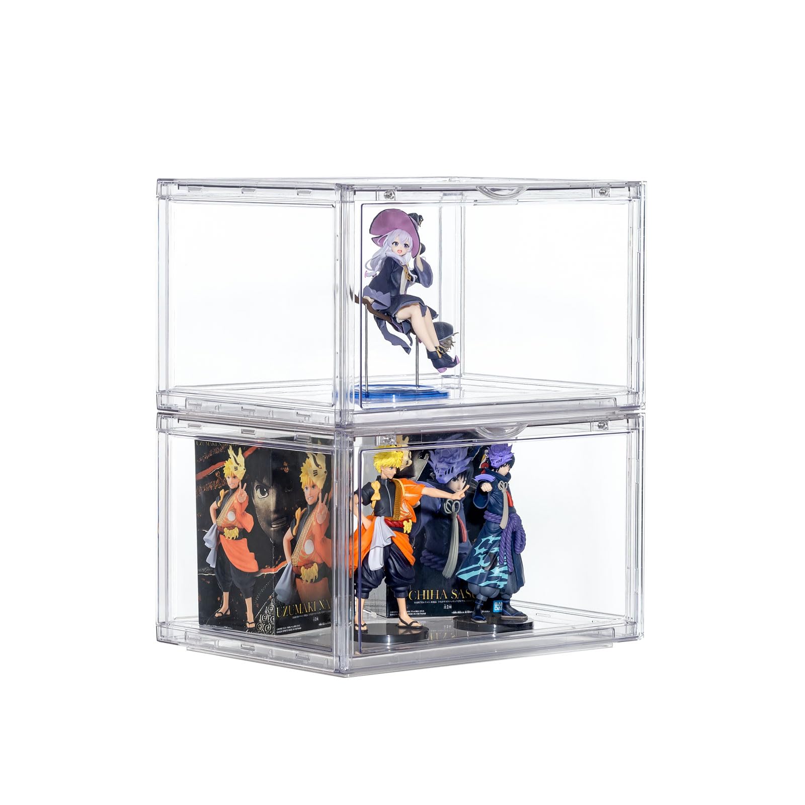 Amazon.co.jp: 八番屋 フィギュアケース 2個セット 透明展示ケース
