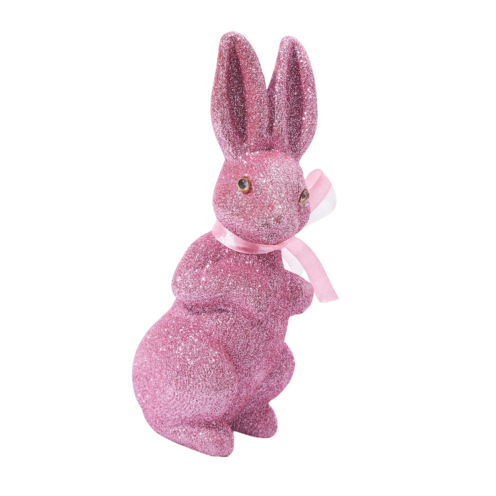 User Friendly Glittering Rabbits Statue Colorful Portable for Holiday Decorations Safe for Craft Ornament Supplies Colorful Foam Rabbits Ornament for Easter Craft Decorations Safe Portable Festival