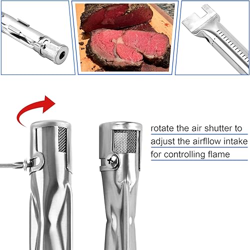 Miniatura 5 de Gassaf Juego de tubos de quemador de 18 pulgadas de repuesto para parrillas de gas Weber 69785, Weber Spirit 200, Spirit E210 S210 E220 S220 Series