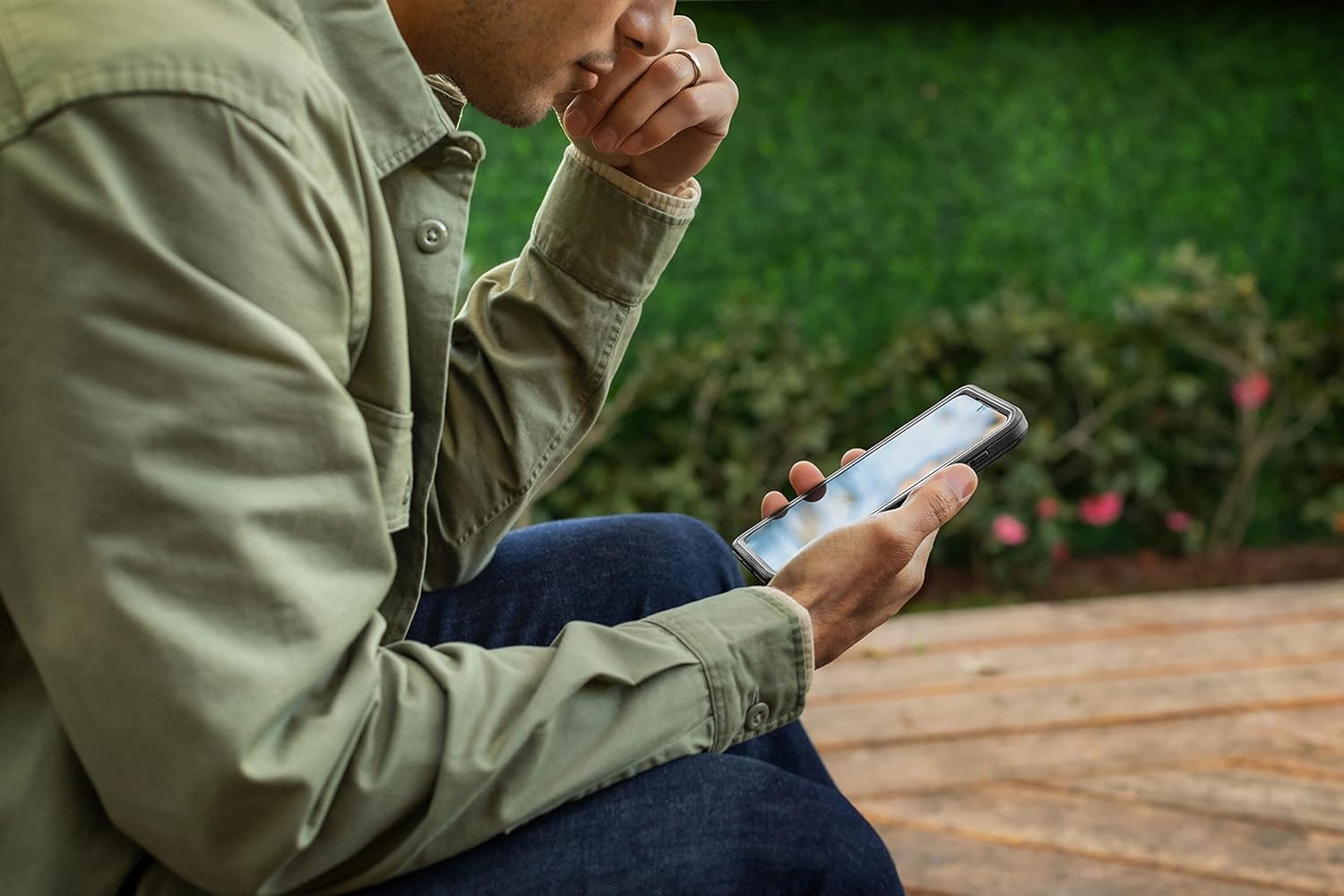 OtterBox Defender Screenless Series Case for iPhone 14 PRO (ONLY) Case Only - Non-Retail Packaging - Blue Suede Shoes