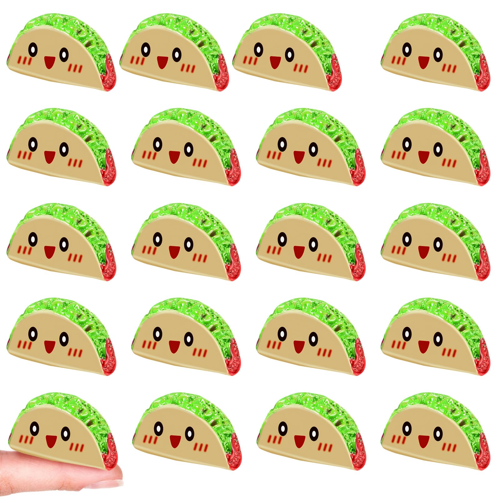 Briwooody 20 Set Back to School Teacher Gifts Emotional Taco Support Bulk Positive Mini Tacos Ornament Party Favor Employee Appreciation Gifts for Relationship Food Service Registered Dietitian Gift-image-23