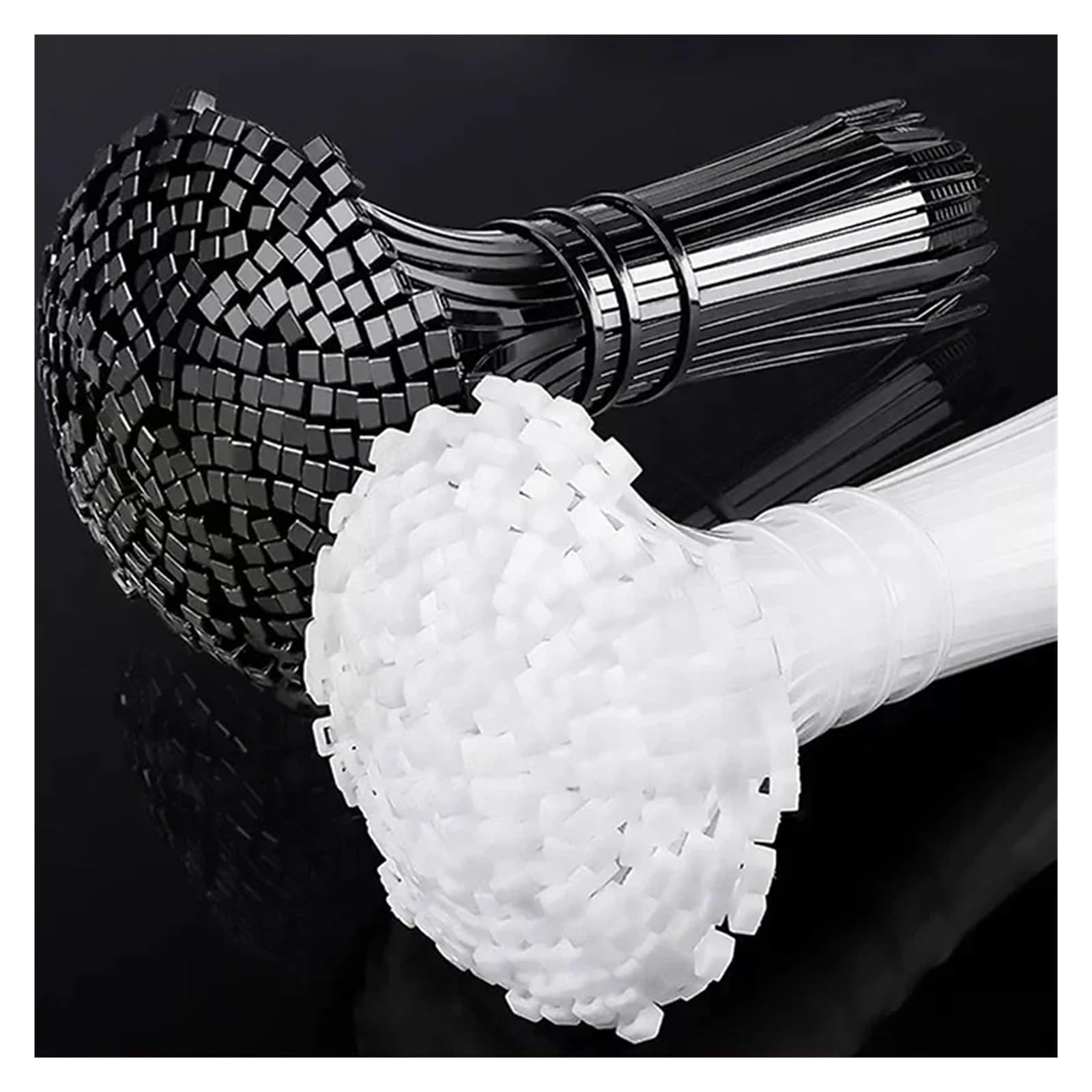 attache cable Attaches de câble autobloquantes en nylon, attaches cordon plastique, anneaux fixation câbles robustes, organisateur matériel boucle, sangles fil(Black(2.5x200mm),2000pcs)
