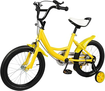 16 Inch Kids Bike, Child Bike with Bell, Stabilisers & Fenders, for Children 3.28-4.42ft Tall, Universal Bicycle Beginner for Boys Girls, Max Bearing Capacity 50KG
