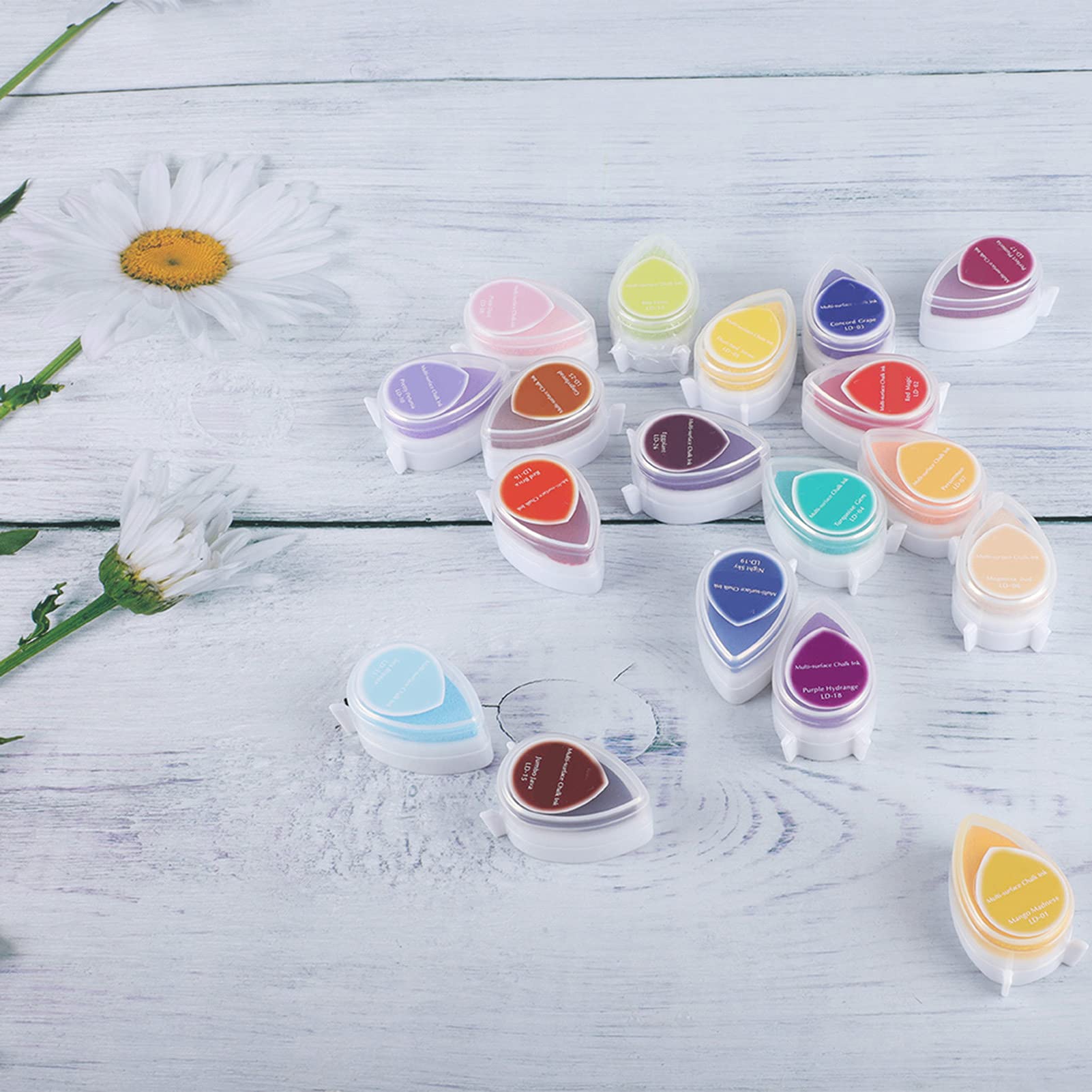 Almohadilla de Tinta para Sellos, Almohadilla de Tinta Artesanal, Sellos de Color DIY, Almohadilla de Tinta Artesanal para Sellos, Paquete de Estampado de Papel de 40