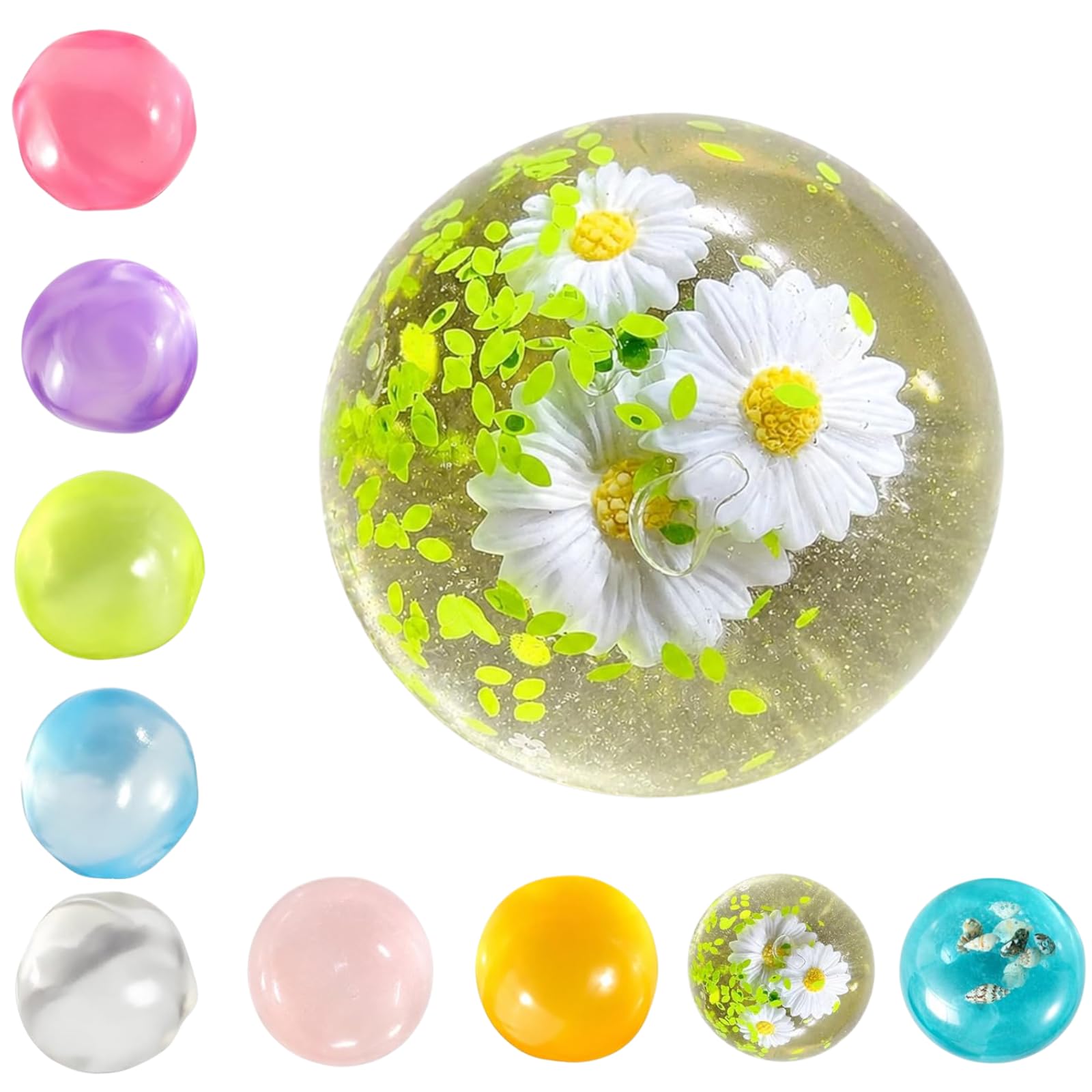 Coconut Oil Squishy, Coconut Oil Stress Ball – Super Soft,Shapeable No Rebound Stress Relief Ball,Reusable,Easy to Clean, Washable,Fun Anxiety Gift for Adults & Kids (6cm*6cm)