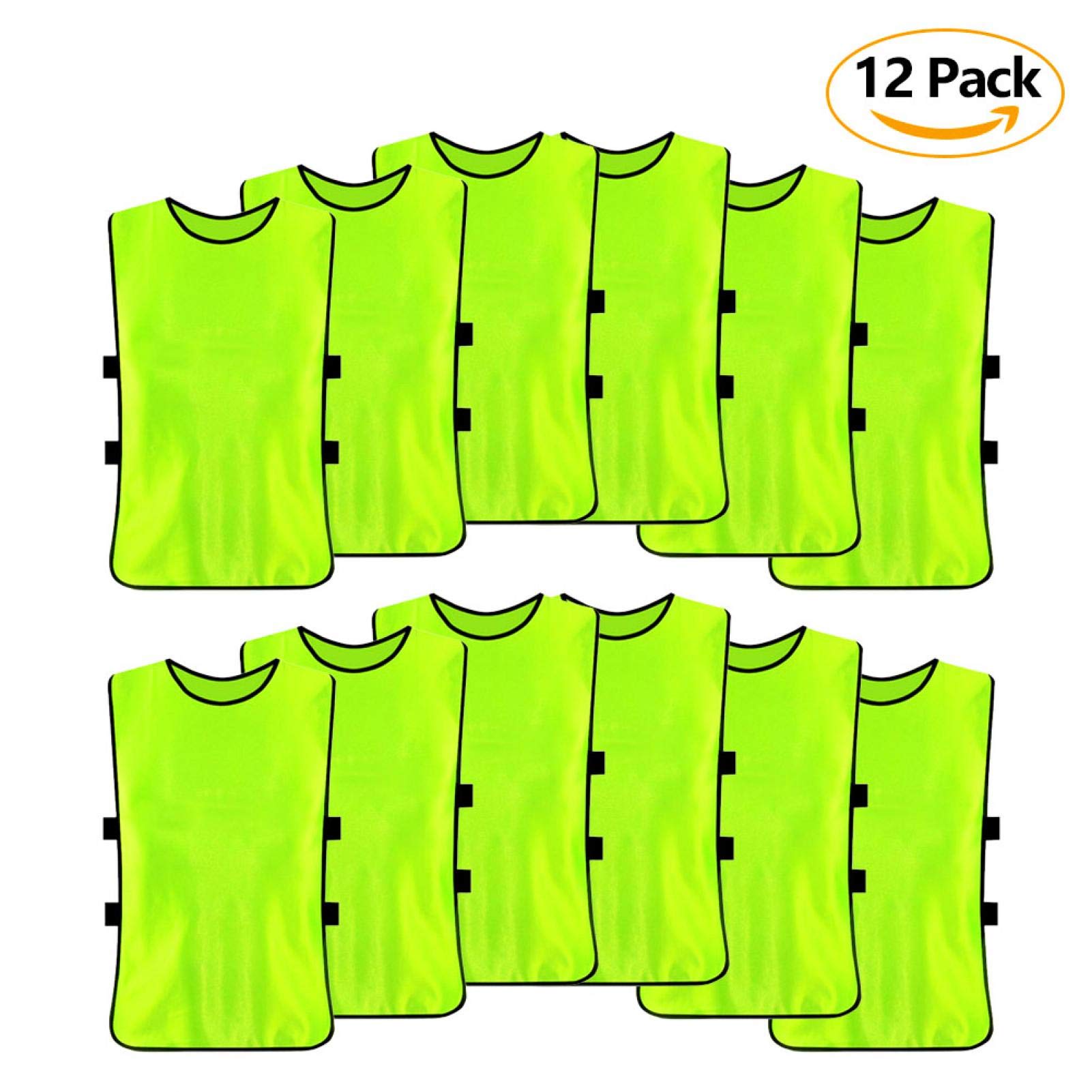 Alomejor Gilet da Allenamento Scrimmage Pettorina da 12 Maglie da Calcio Giochi Sportivi di Squadra di Calcio