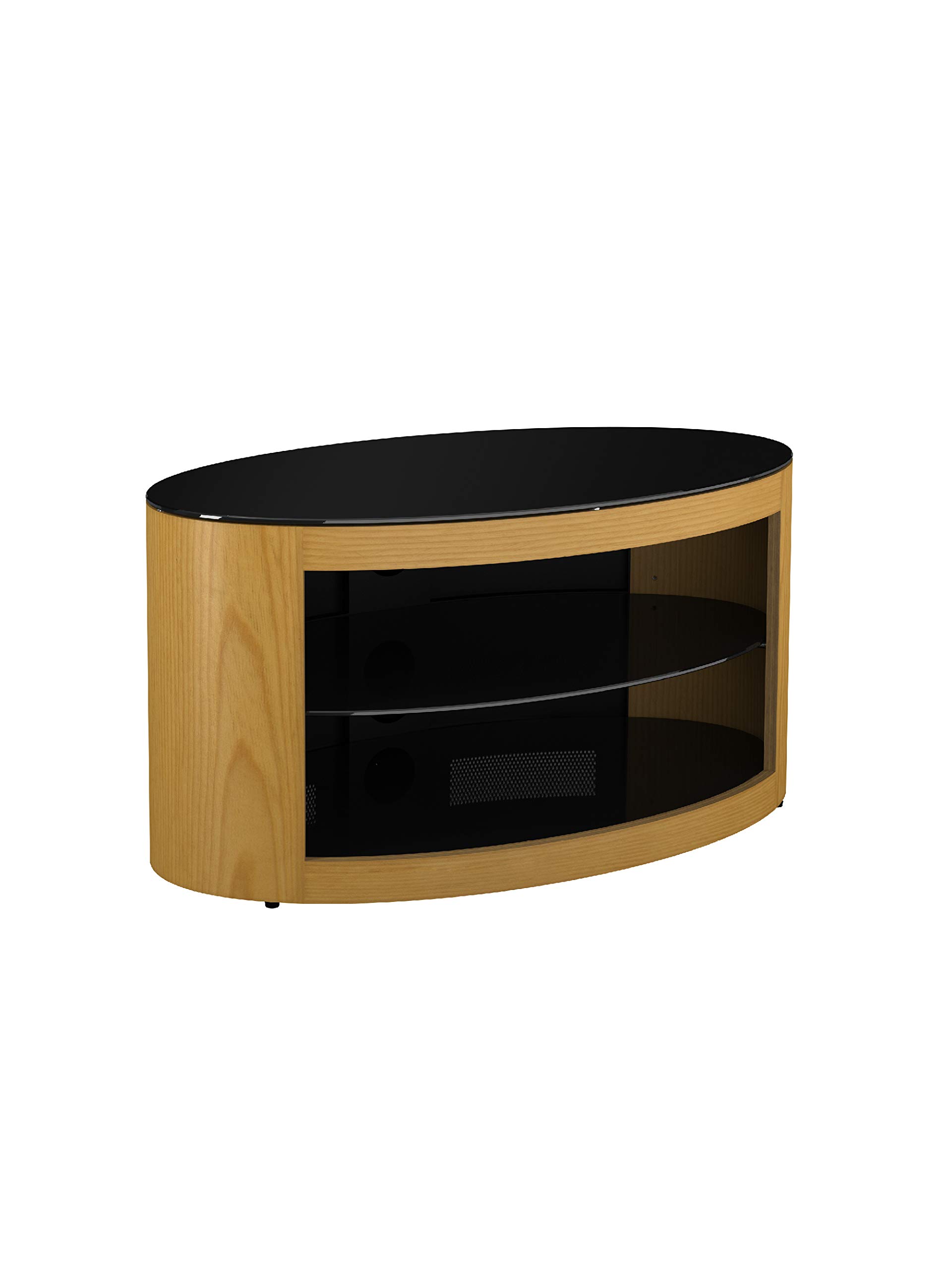 AVF Affinity Plus - Buckingham Plus 800 Oval TV Stand (Oak/Black Glass)