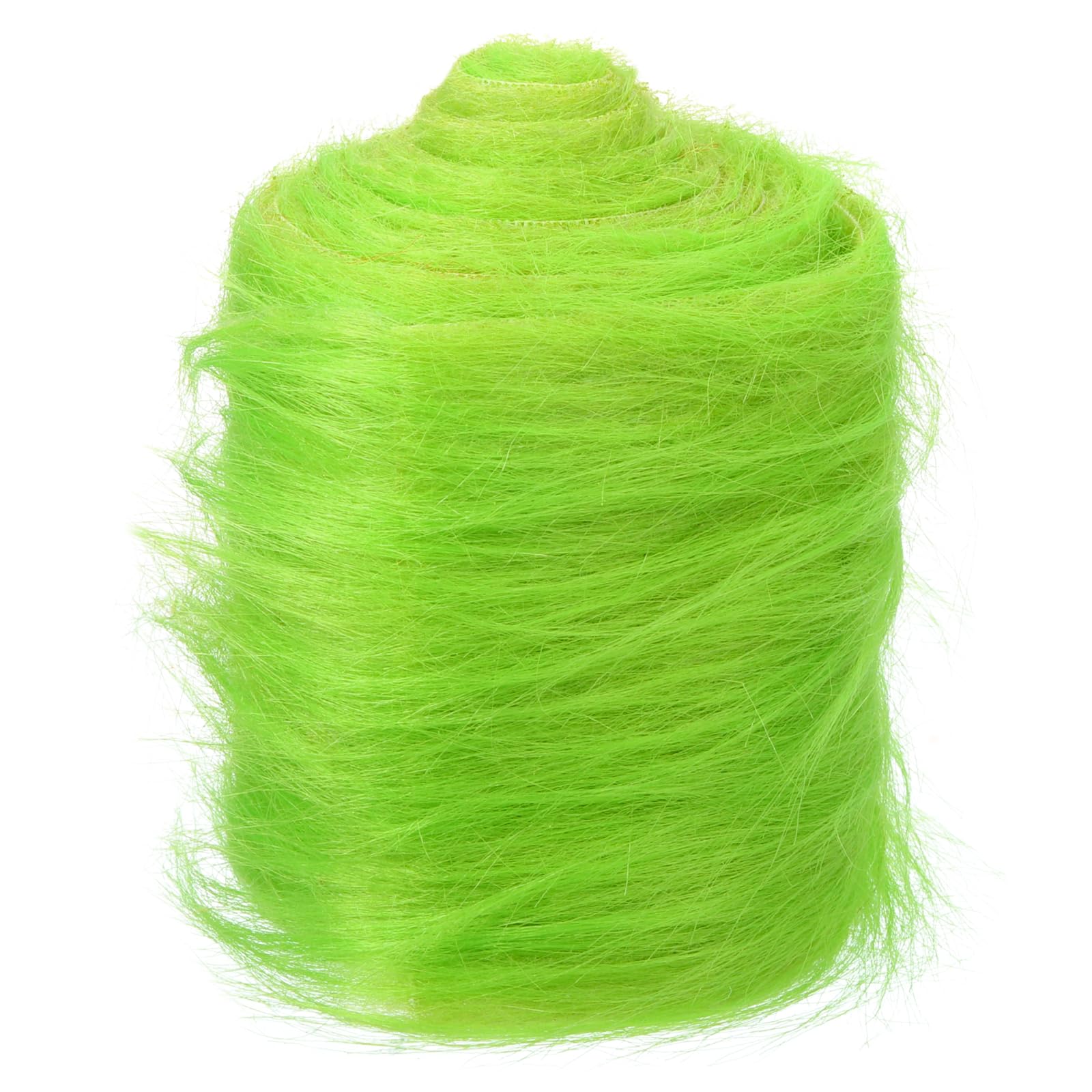 PATIKIL Plush Faux Fur Fabric Precut Strips, 59" x 4" Fluffy Faux Fur Ribbon for DIY Crafts Christmas Halloween Gnome Beard, Green