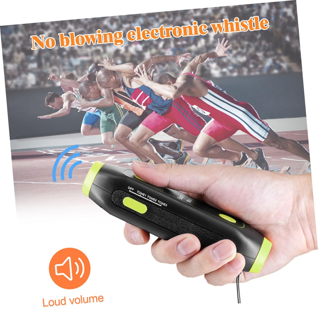 Fischietto Elettronico per Allenatori ad Alto Volume con Laccio | Verde, Abs con Componenti Elettronici e Magnete, Segnale Esterno, Uso Addestramento Pet e Marina