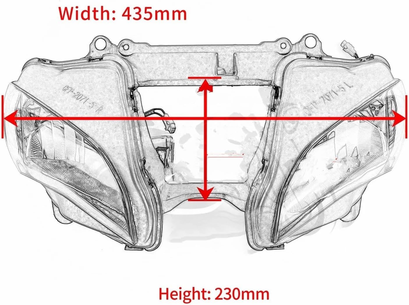 オートバイフロント ヘッドライトアセンブリ FJS600 用シルバー