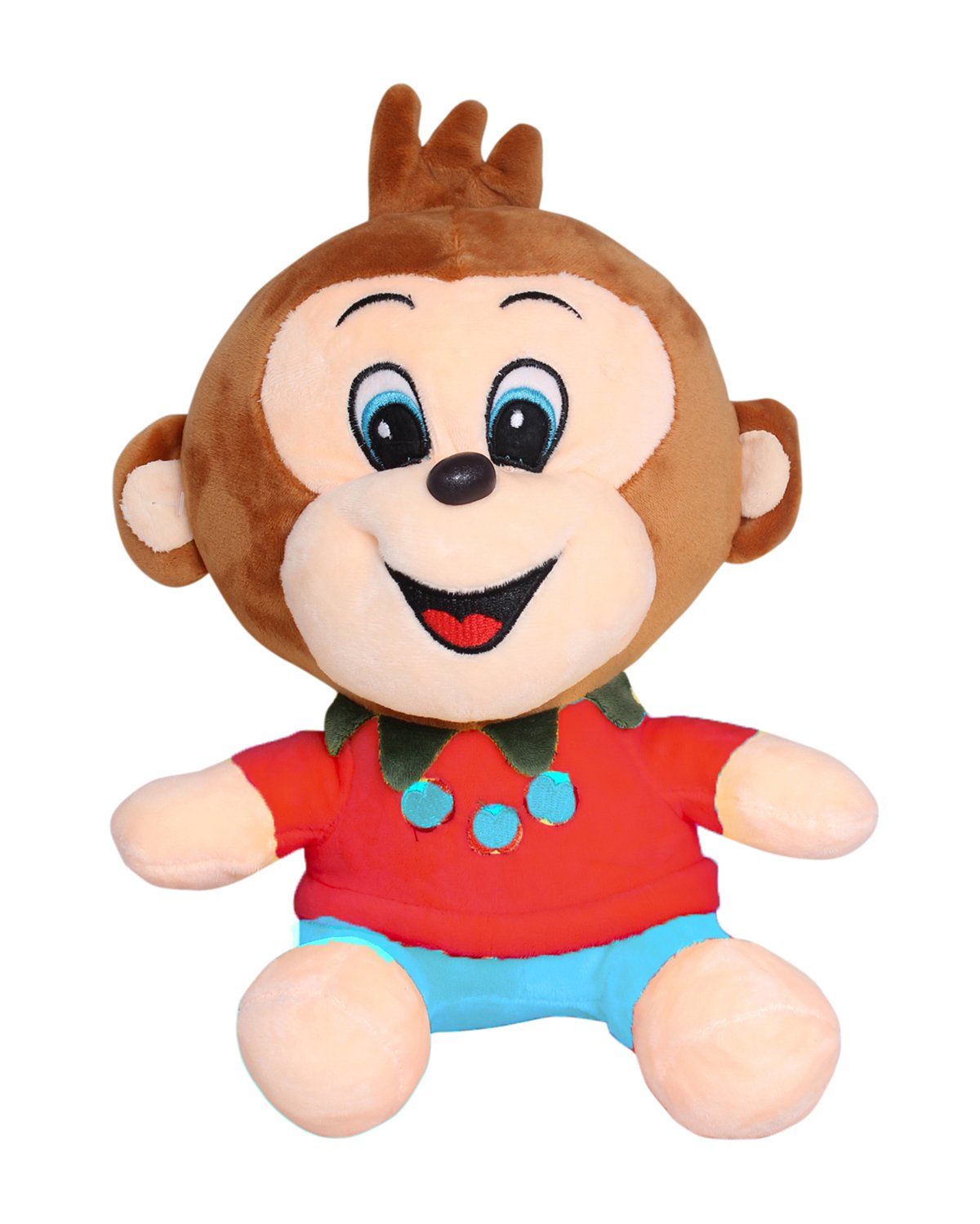 Tickles Happy Monkey Soft Stuffed for Kids - 25cm (Multicolor 3)