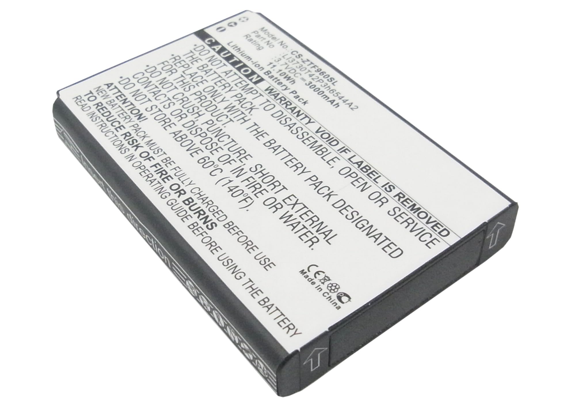 ALLC Replacement Battery for ZTE MF279/MF286/MF96/MF96U/SRQ-Z289L/Z289/Z289L,PN:LI3730T42P3h6544A2,3000mAh