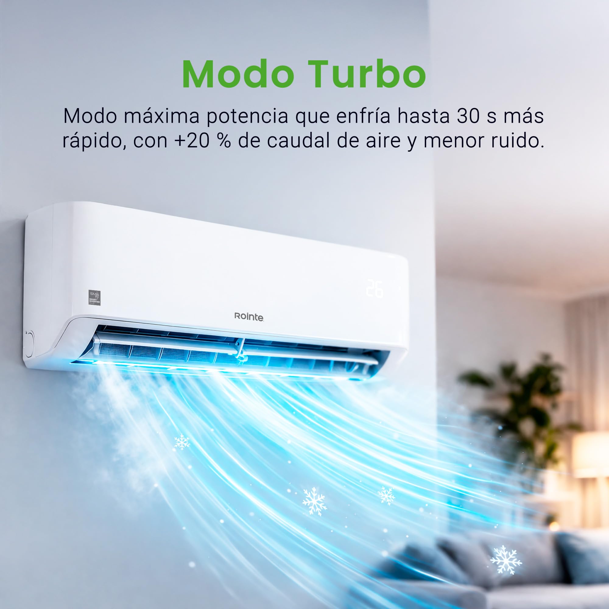 Rointe RX20 Split Aire acondicionado A+++ 2250 fg, Refrigeración y Calefacción, 9000 BTU, WIFI,Bomba Calor, Clase A+++/A++, Deshumidificador, Refrigerante R32 [Clase de eficiencia energética A+++]