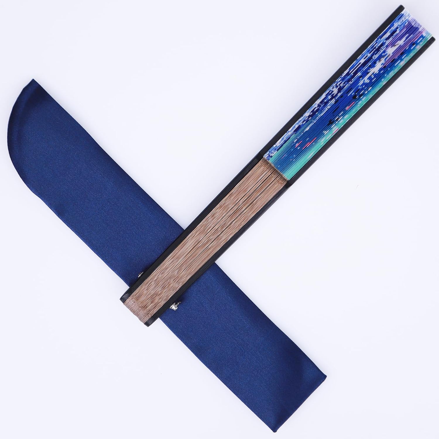 [TOuWA] 扇子 メンズ レディース 竹骨 和柄 軽量 日本 お土産 お祭り 花火大会 忘年会 新年会 発表会 浴衣 着物 和装 和小物 歌舞伎小物 紳士用 男女兼用 センス 2点セット (扇子、扇子袋)