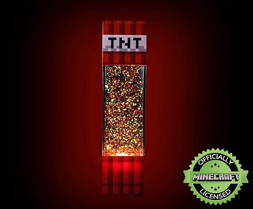 Miniatura 2 de Minecraft TNT Block Glitter Motion Lamp | Luz LED, lámpara de mesita de noche para escritorio | Esenciales de habitación con temática de videojuegos