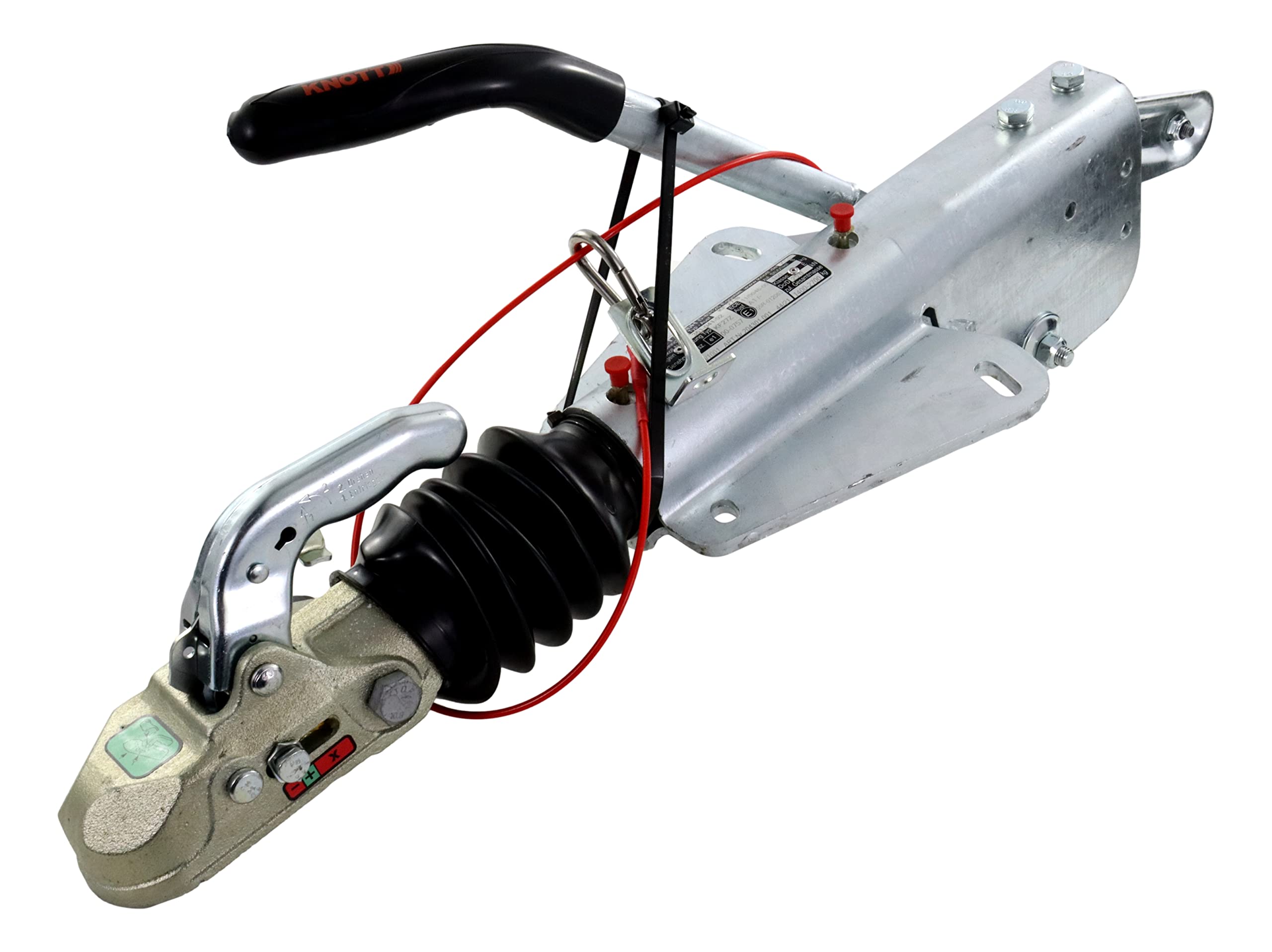 p4U Knott original KF 27 / KH Enganche de inercia, dispositivo de sobrecarga para remolque de caravana, sin consola, 1700 - 2700 kg, 110/120-190/230, 202475.002