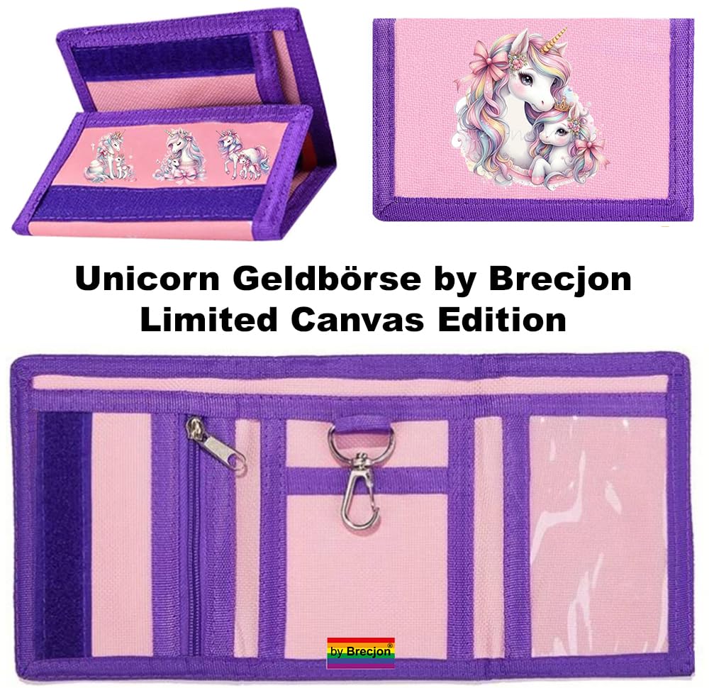 großes 6tlg Geschenk Set Einhorn Armbanduhr Mädchen wasserdicht Geldbörse Kugelschreiber Motivdose 2 Armbänder