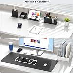 KDD Large Desk Pad with Magnetic Desk Organizer Set, Modular Desktop Storage System with Phone Stand, Pen Holder, Cup Holder & Card Organizer, DIY Workspace Accessories for Office Home