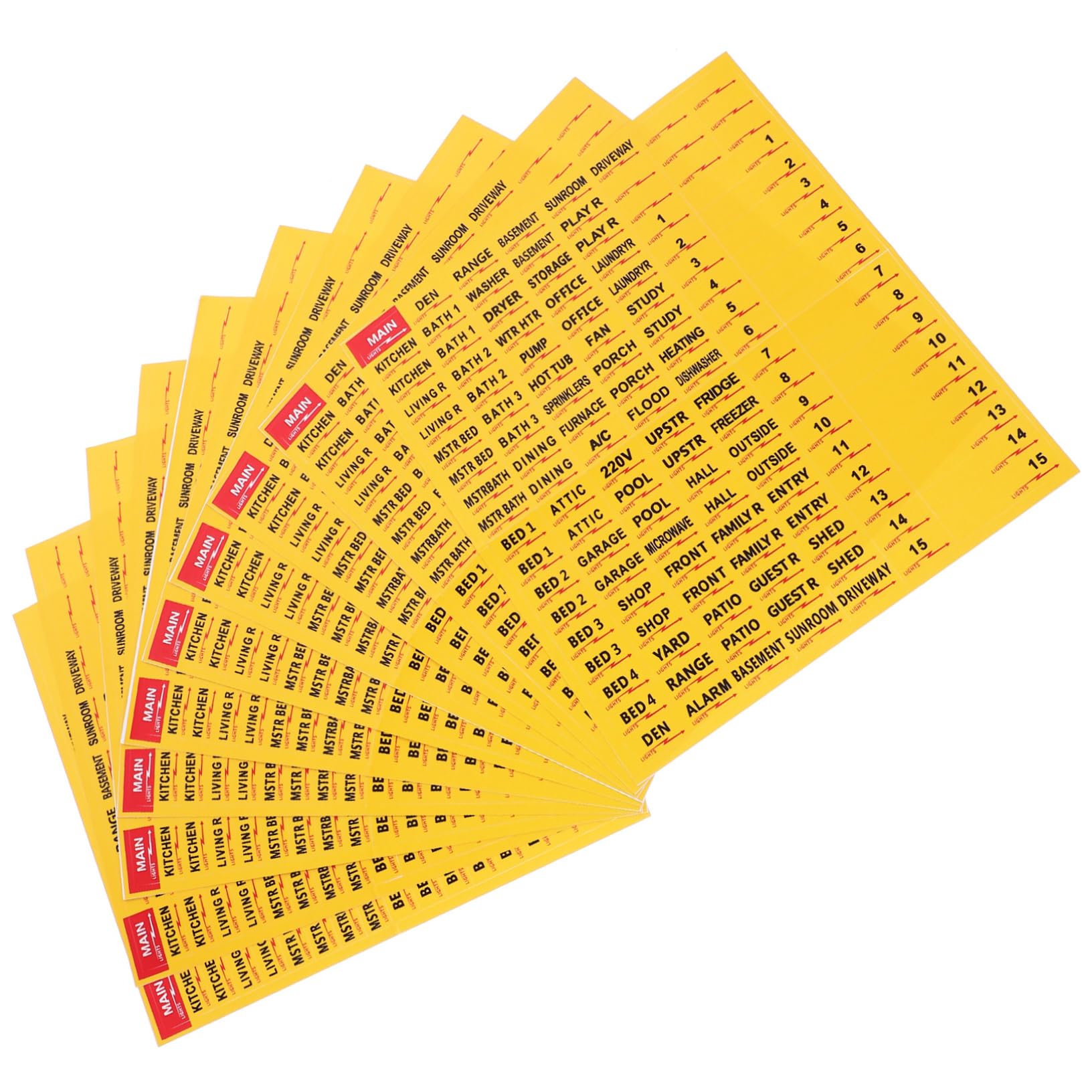 COHEALI 10 Sheets Circuit Breaker Labels Stickers Circuit Breaker Decal Paper Electric Panel Label