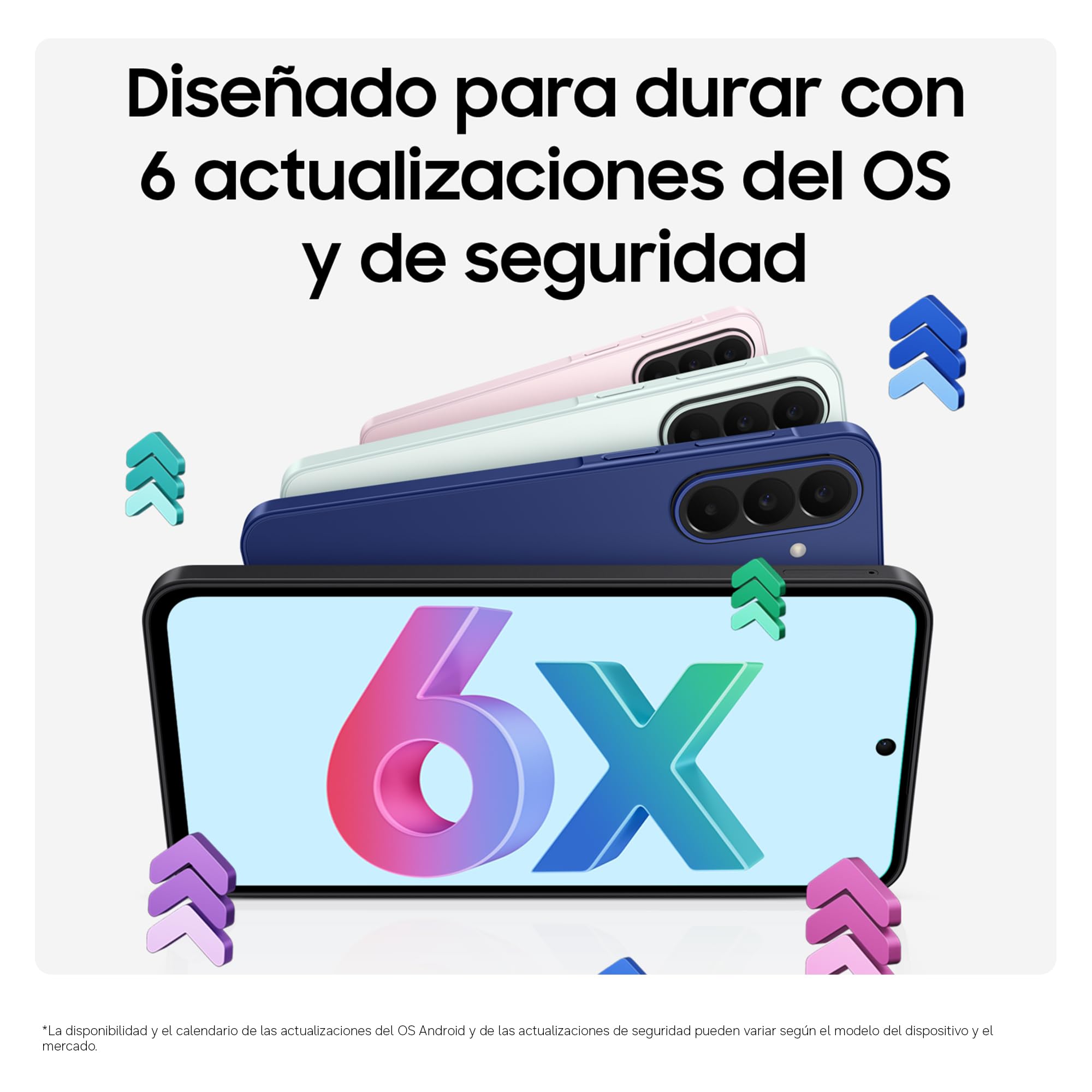 Samsung Galaxy A27 5G 128GB Teléfono Móvi con IA, Azul, Garantía 3+1 Años | Circle to Search, Borrador de objetos, Transcripción de voz, 3 Cámaras, IP64, Batería 5000 mAh, 6x OS upgrades