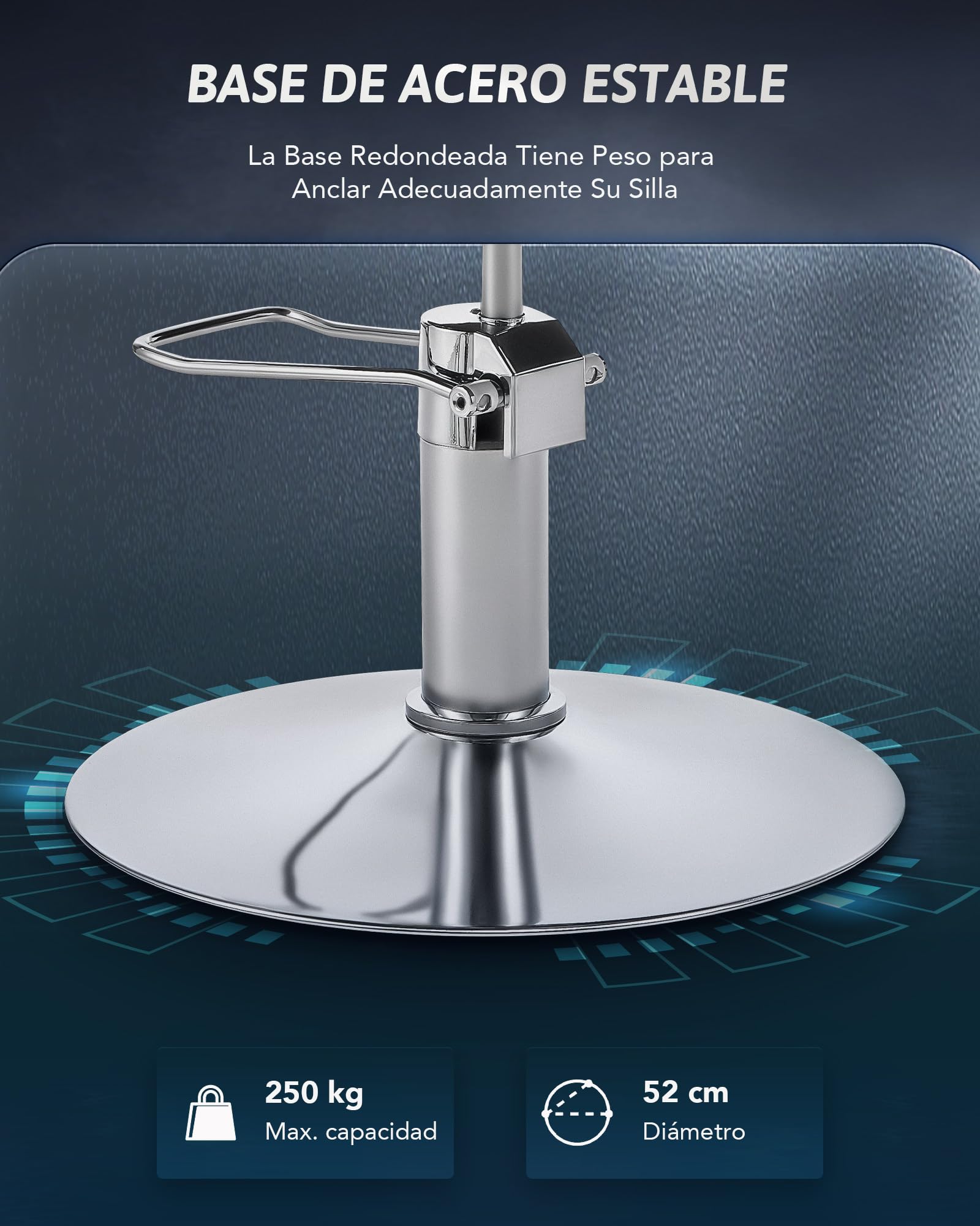CO-Z Sillón Peluquería Profesional con Bomba Hidráulica Silla de Peluquería con Giro de 360° de Altura Ajustable de 10 cm, Capacidad 250KG Sillón de Barbero para SPA, Belleza