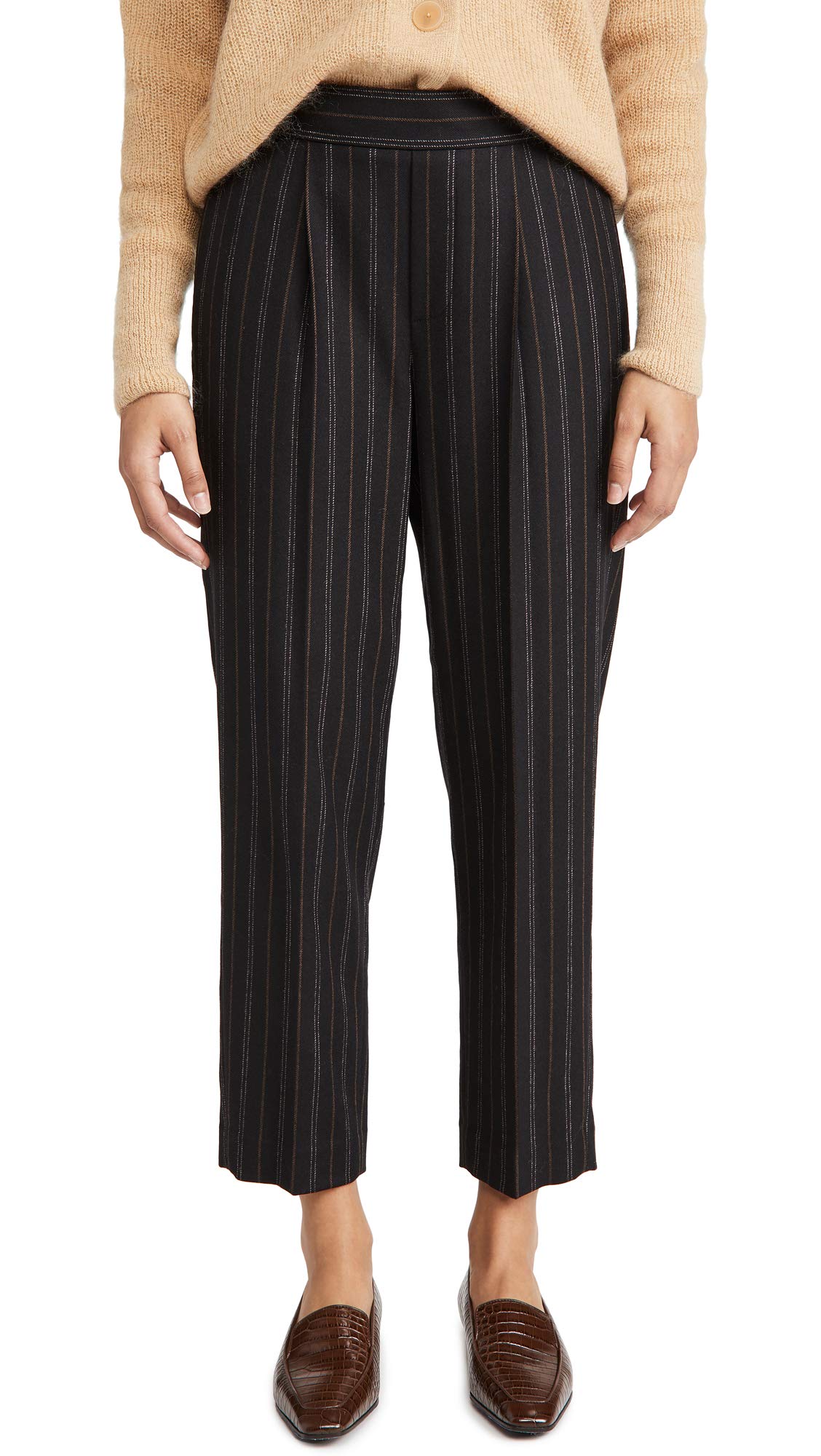 Vince Womens Flannel Stripe Pull On Pants