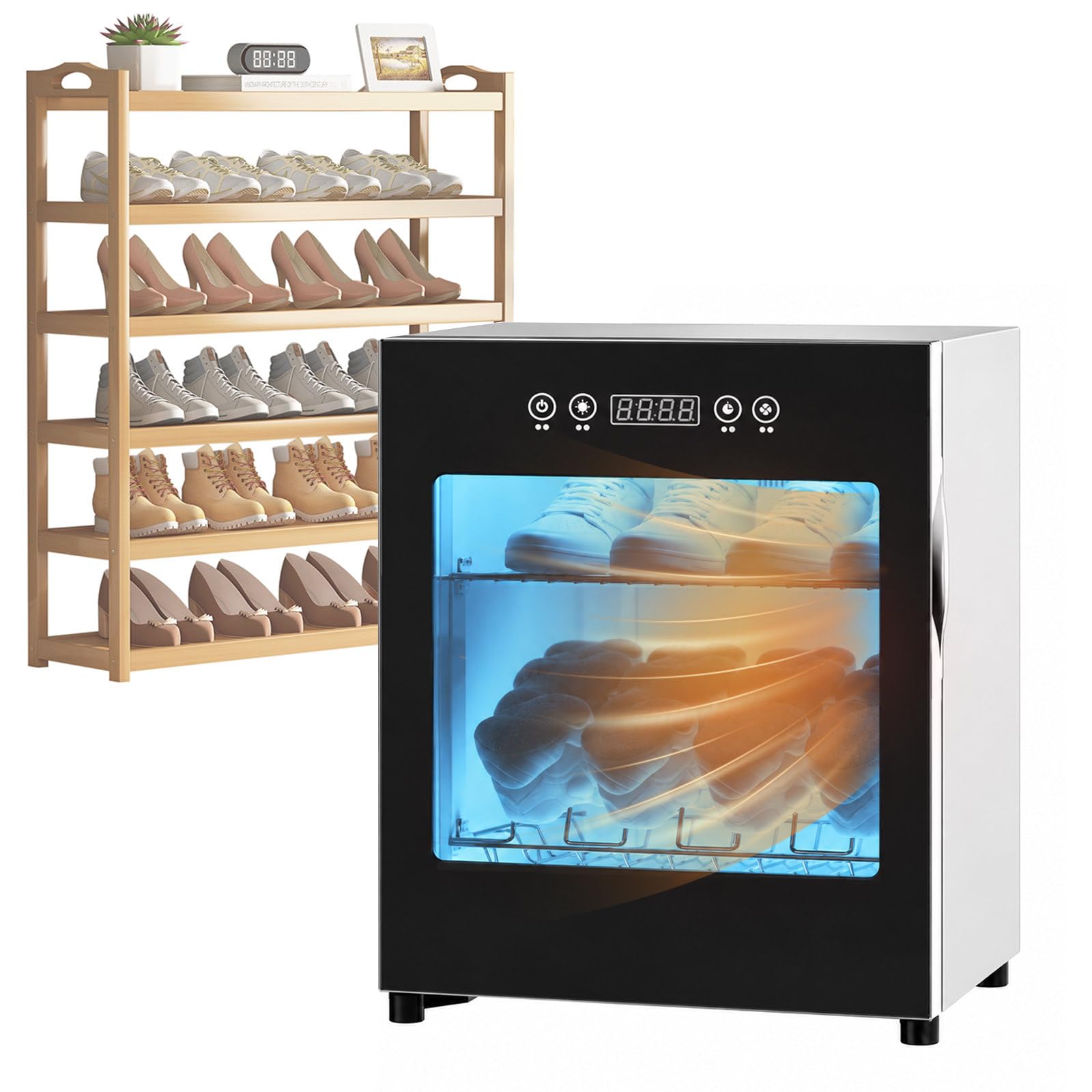 Asciuga Scarpe Elettrico Asciugascarpe 400W 2-Tier