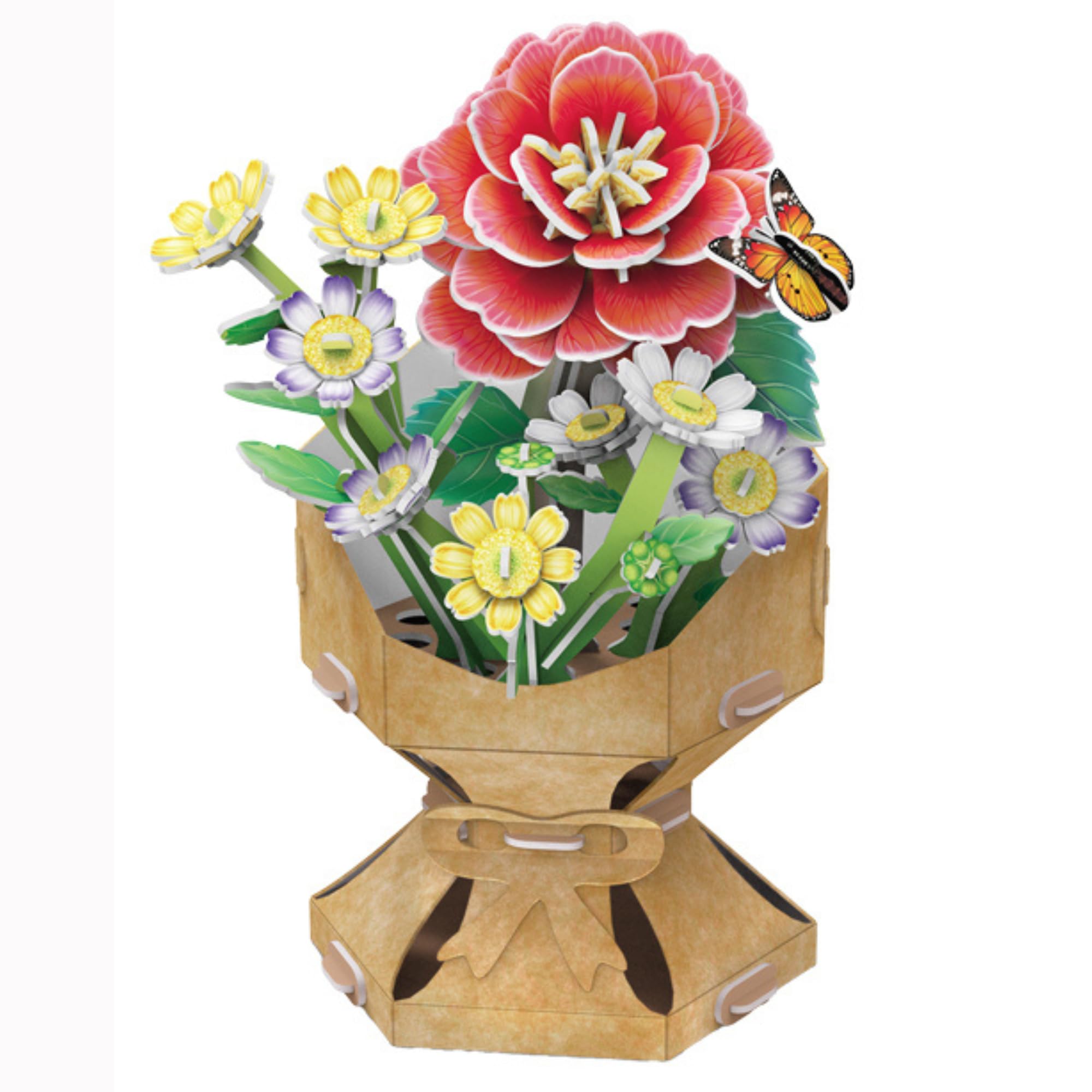 Kit Création Bouquet Fleurs Sauvages En Papier Educa - 19 Fleurs, Sans Colle Ni Ciseaux - Loisir Créatif Dès 6 Ans